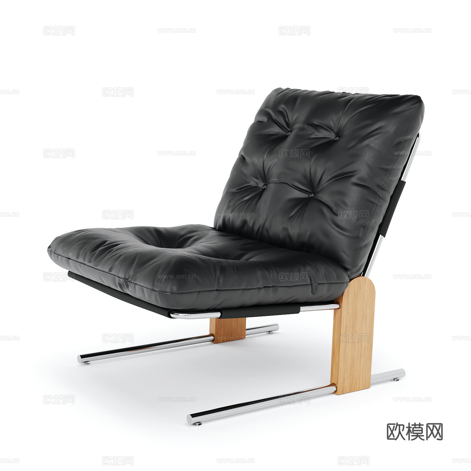 现代北欧风格休闲沙发单人沙发休闲椅3d模型