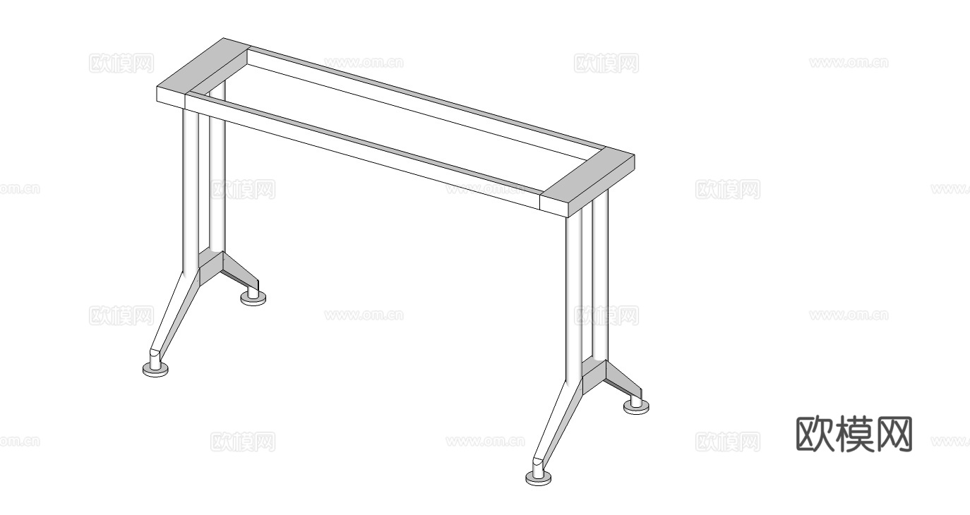 办公工位 办公班台 办公家具 工位 办公室 屏风工位su模型下载（渲染图2）