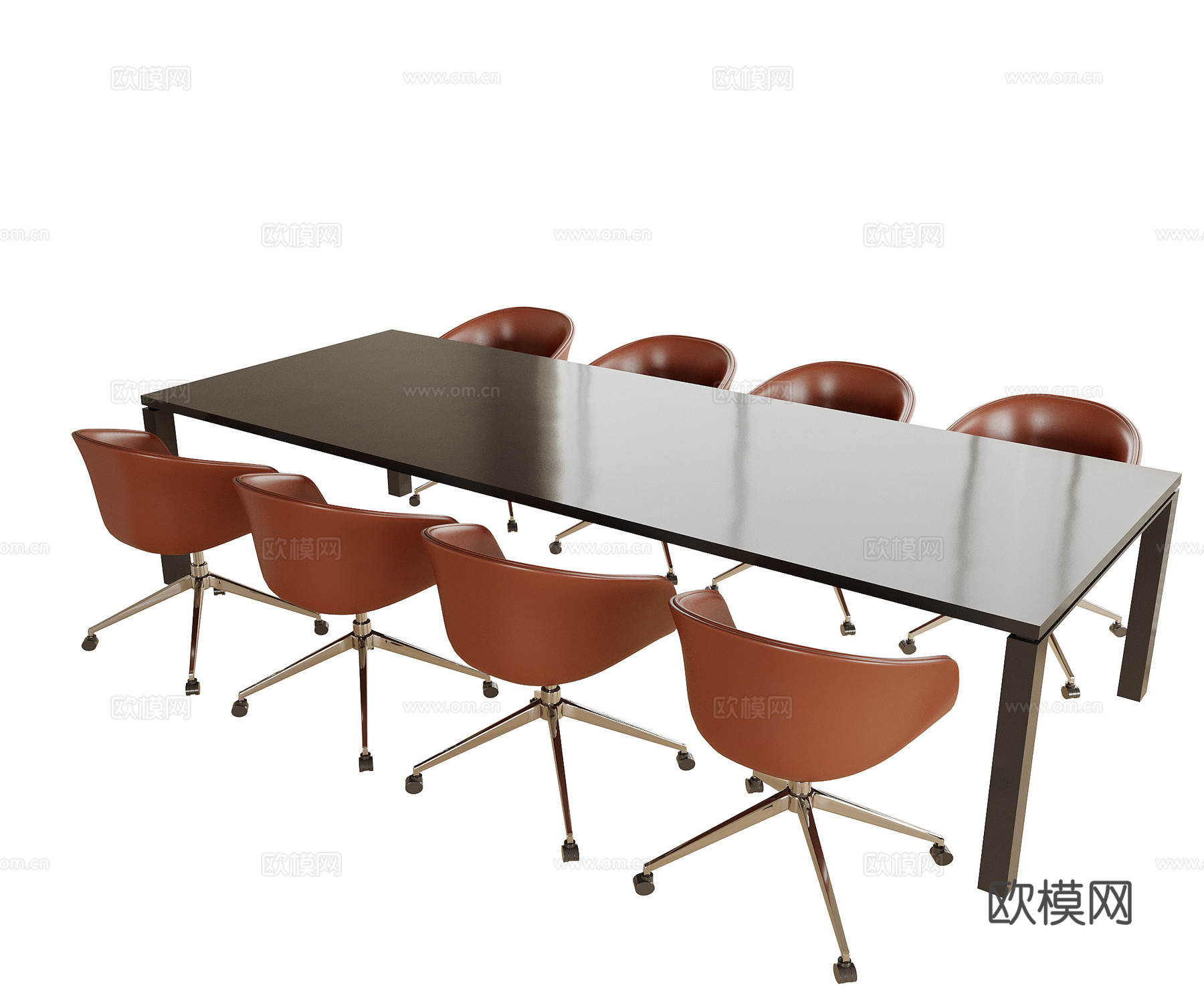 现代会议桌椅 办公椅su模型