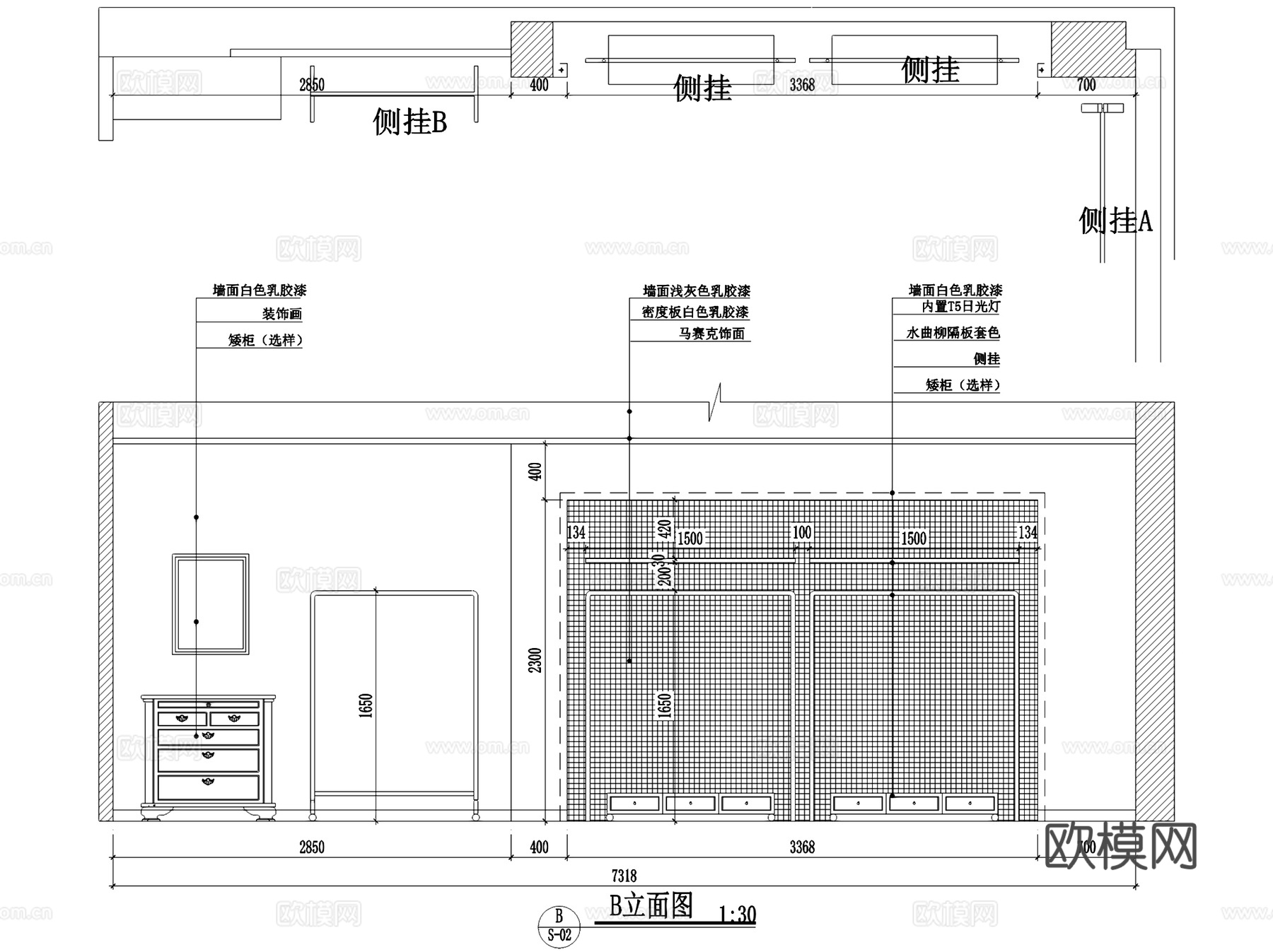 XY遐逸中山北路服装店室内工装CAD施工图整套cad施工图