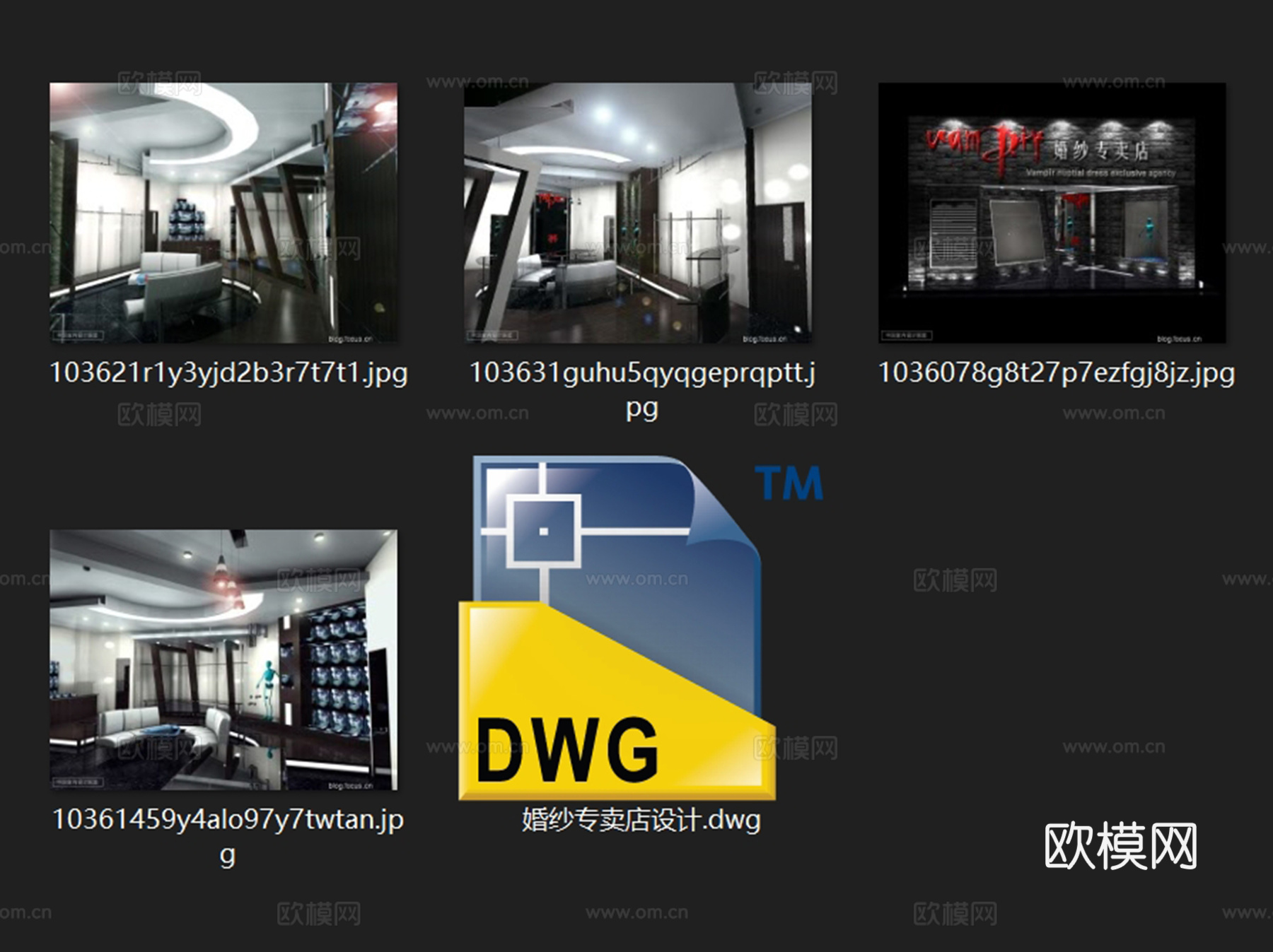 VAMPIR婚纱专卖店室内工装CAD施工图cad施工图