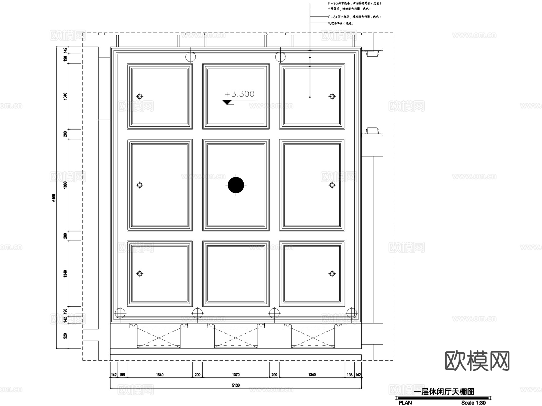 欧式休闲厅红酒吧室内家装CAD施工图cad施工图