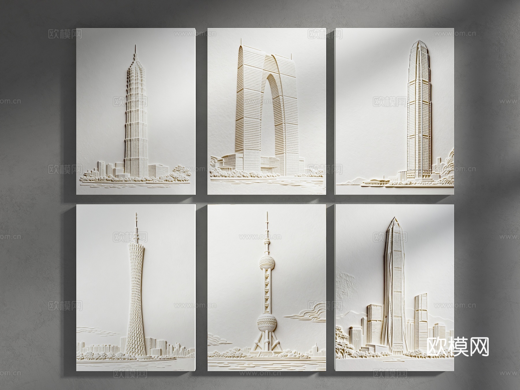 现代装饰画 石膏装饰挂件 建筑石膏装饰 墙面装饰 墙面挂件su模型
