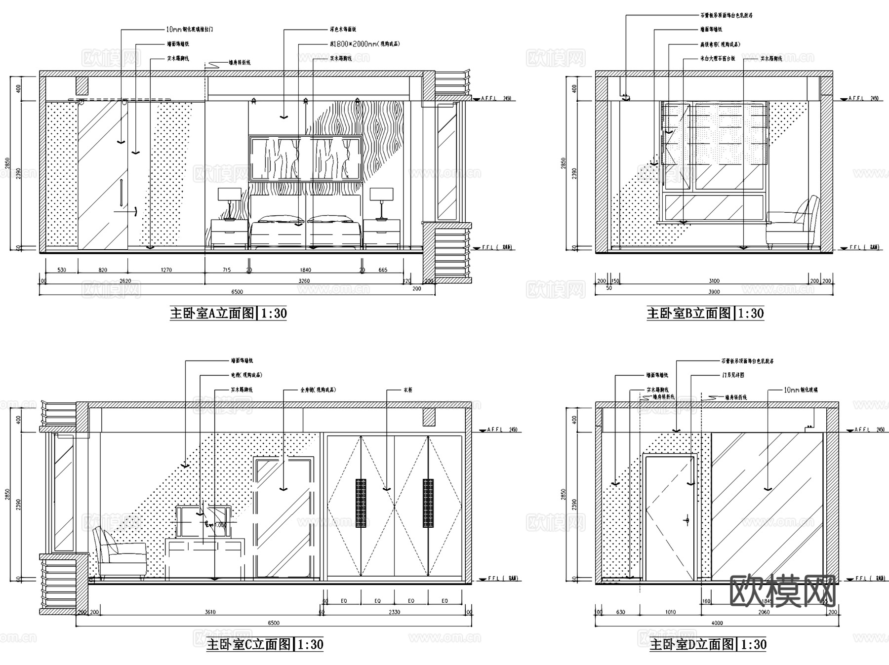 山水华庭1#情景洋房带地下室室内家装CAD施工图cad施工图