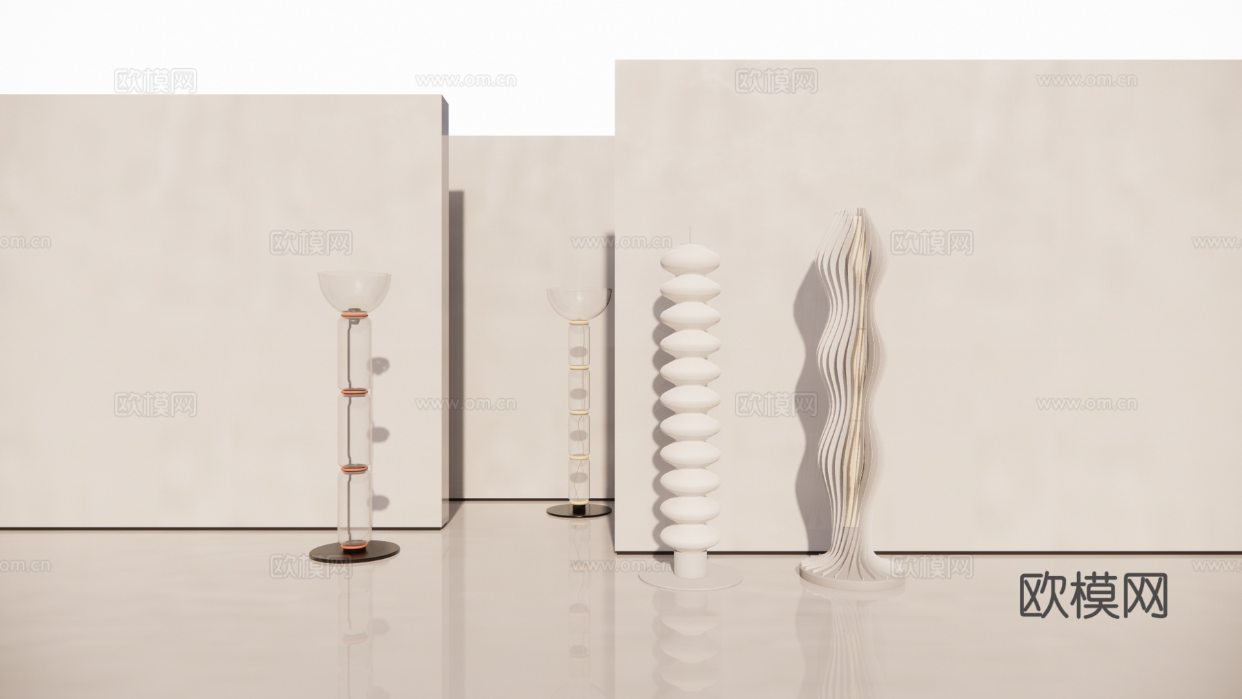 摆件 架子 桌子 灯具 书籍su模型