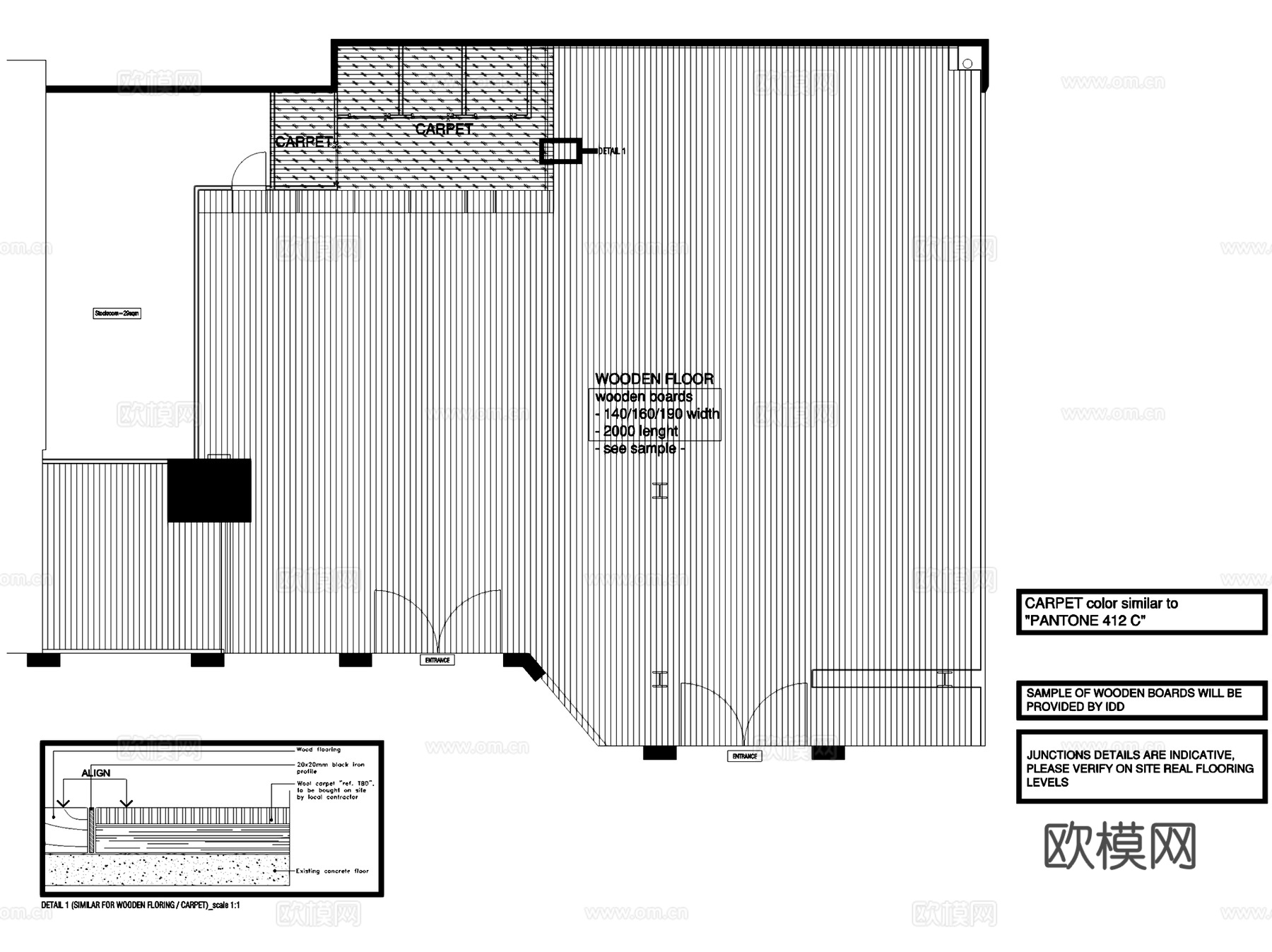 DIESEL意大利时尚品牌服装店室内工装CAD施工图cad施工图