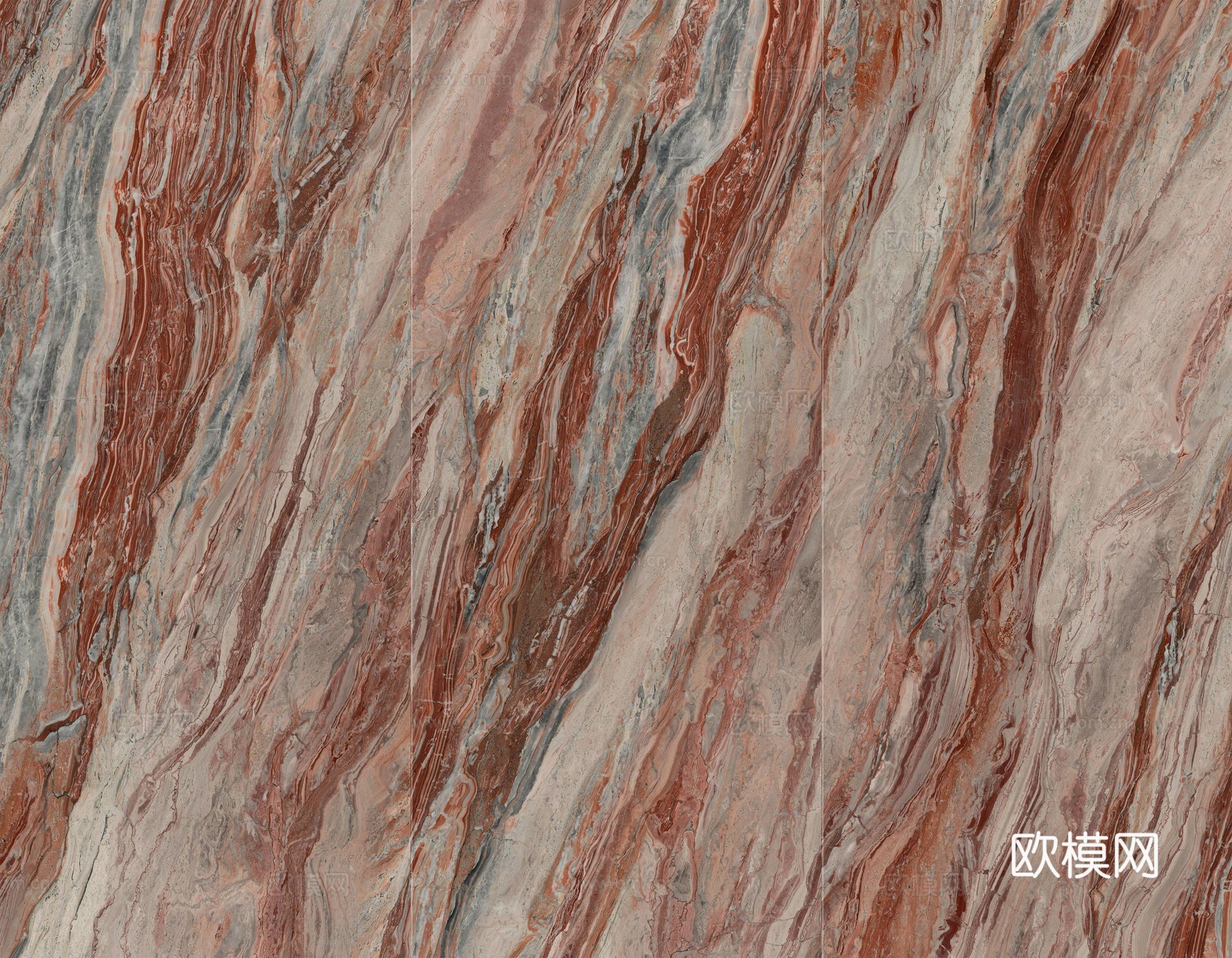 古琦红大理石奢石岩板