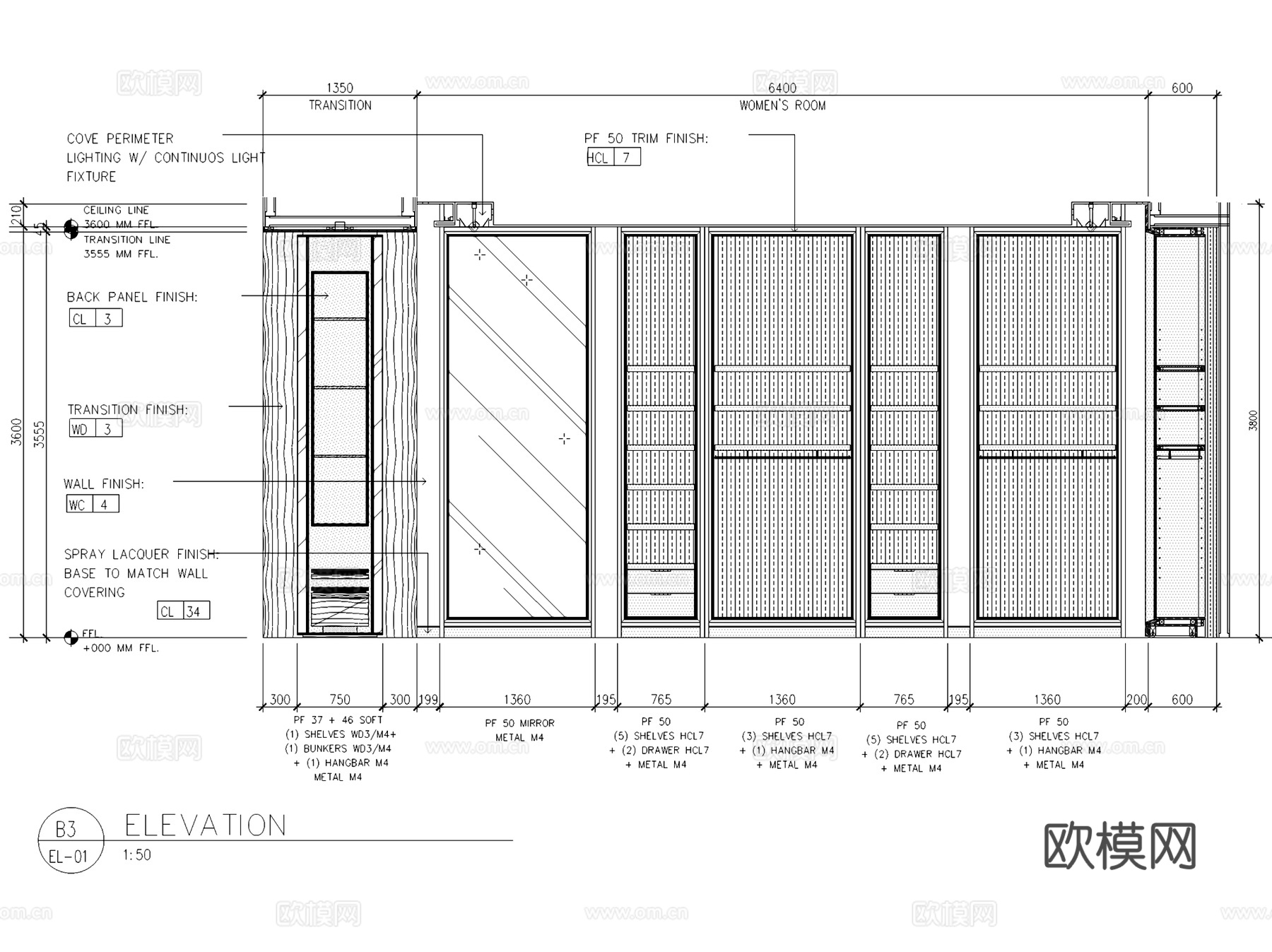 巴宝莉BURBERRY福州东方店服装店室内工装CAD施工图cad施工图