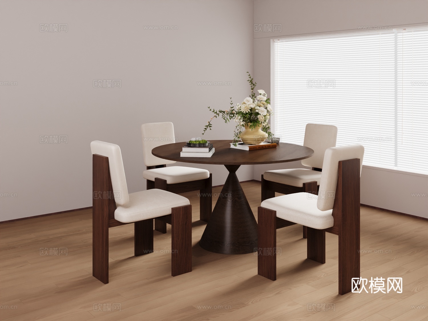 中古餐桌椅3d模型