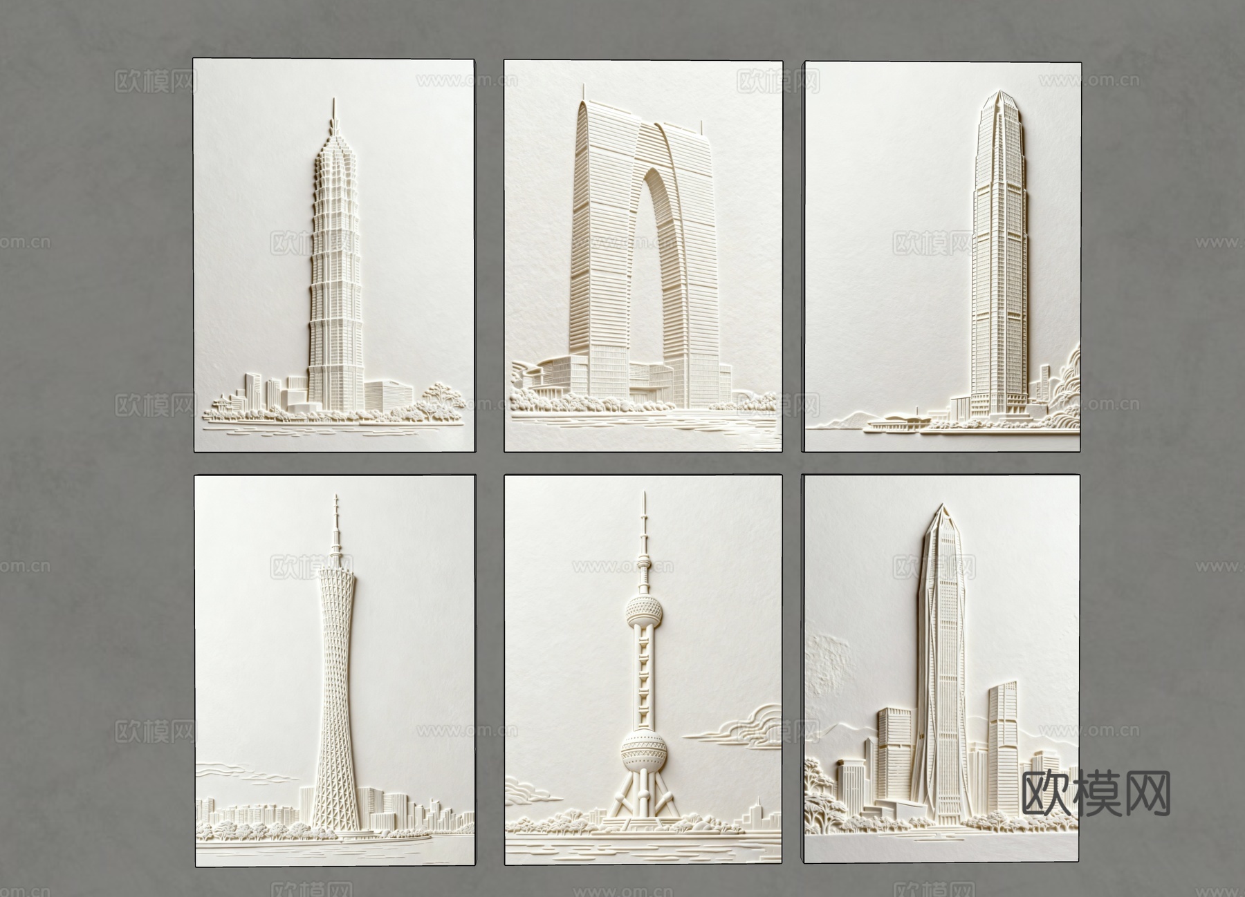 现代装饰画 石膏装饰挂件 建筑石膏装饰 墙面装饰 墙面挂件su模型