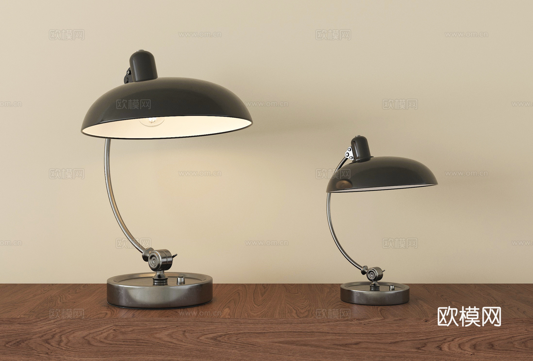 台灯 意式极简 金属台灯3d模型下载