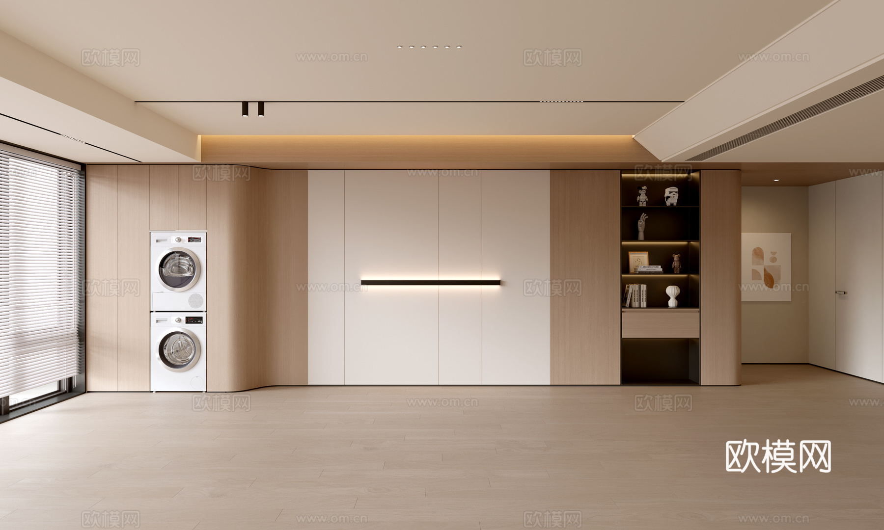 现代客厅 奶油客厅 沙发背景墙 客厅背景 奶油风背景墙su模型