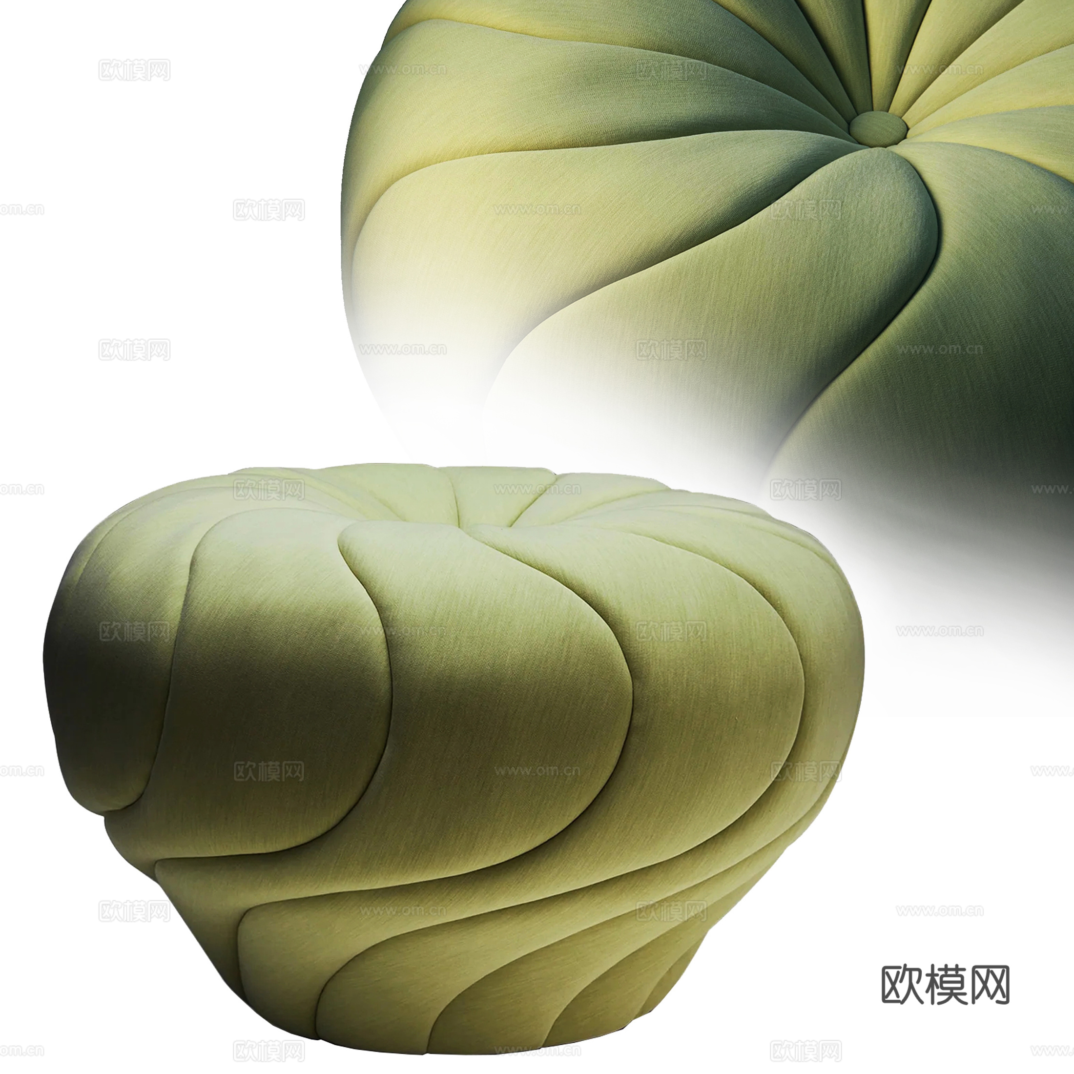 现代沙发凳 矮凳 梳妆凳su模型