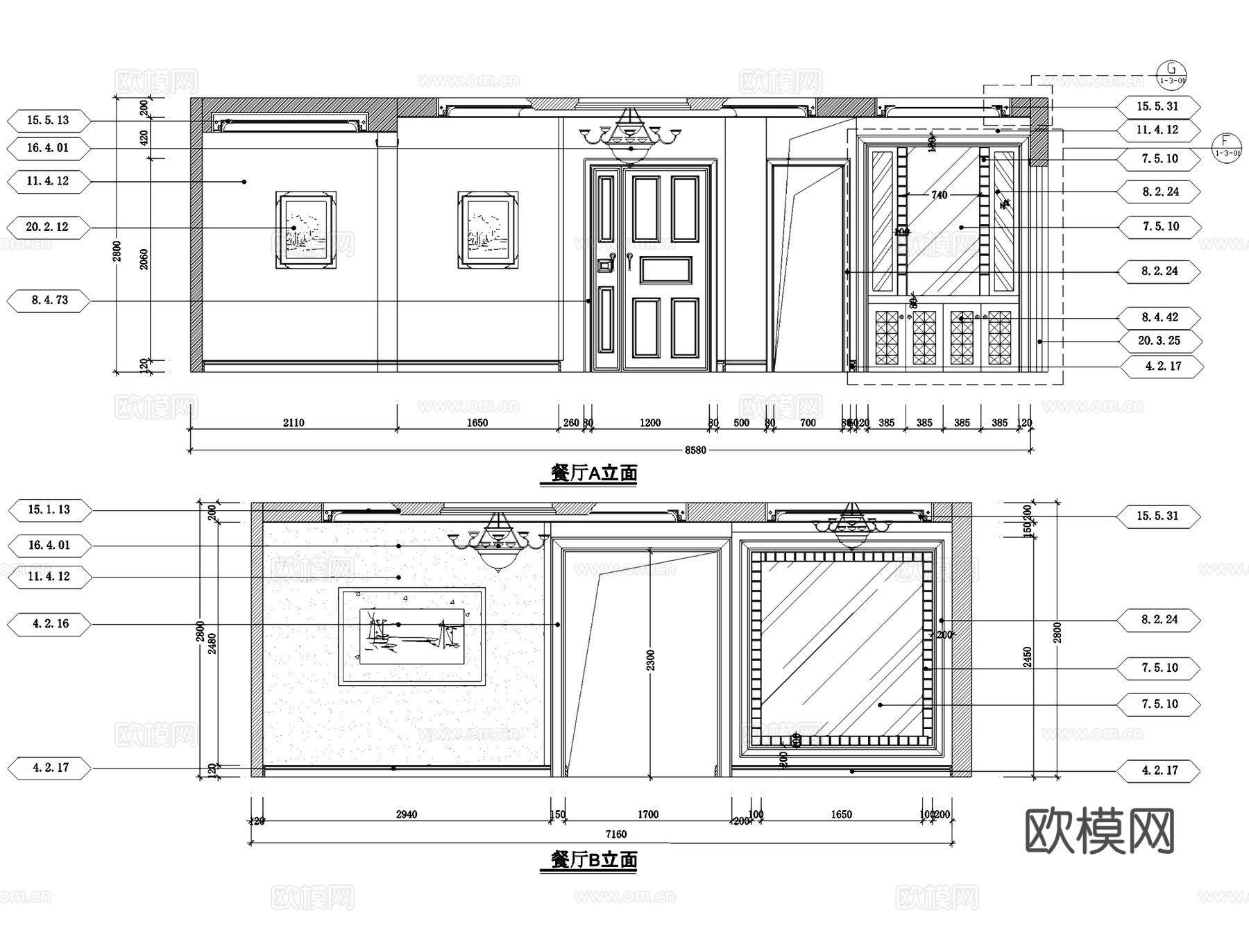 欧式四室两厅三卫室内家装CAD施工图cad施工图