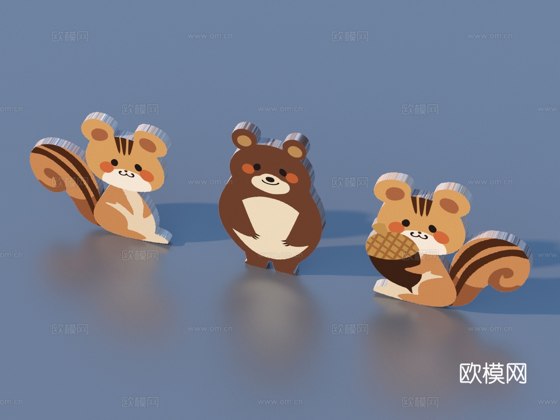 卡通 贴纸 儿童贴纸3d模型下载