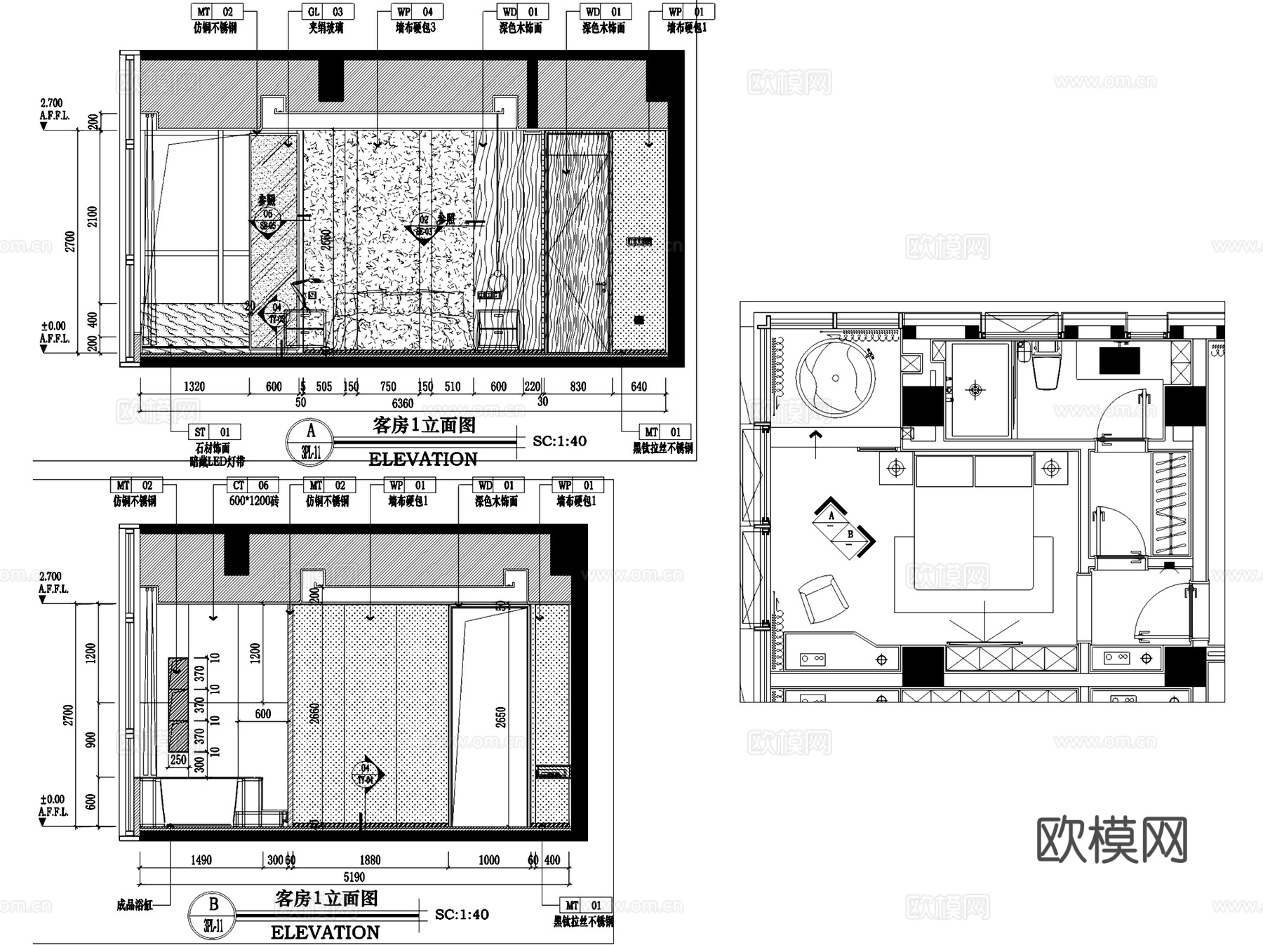石井李府私宅九层别墅室内家装CAD施工图整套cad施工图