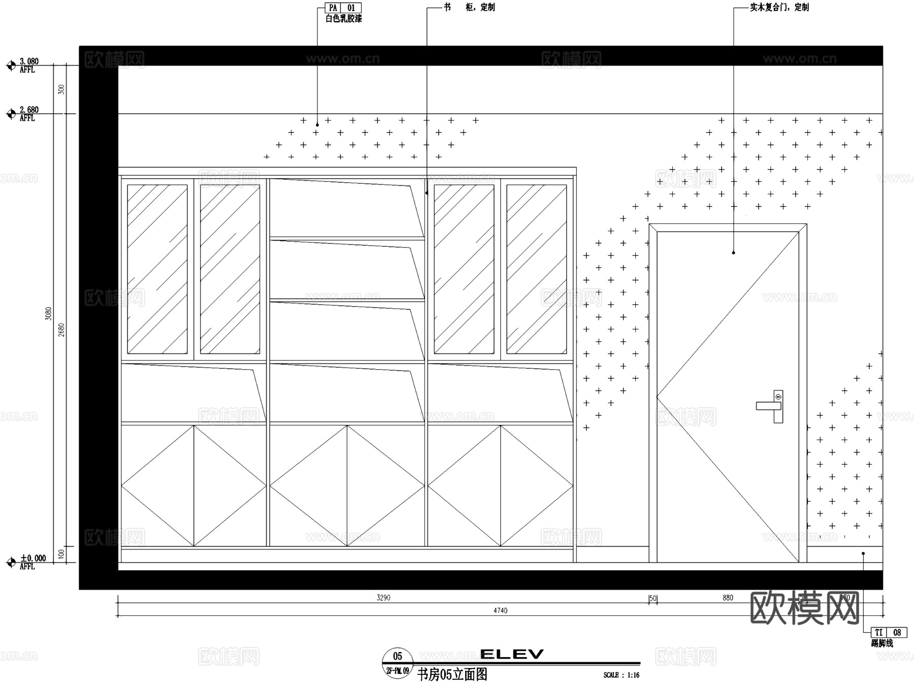 相遇海和院三层别墅室内家装CAD施工图cad施工图