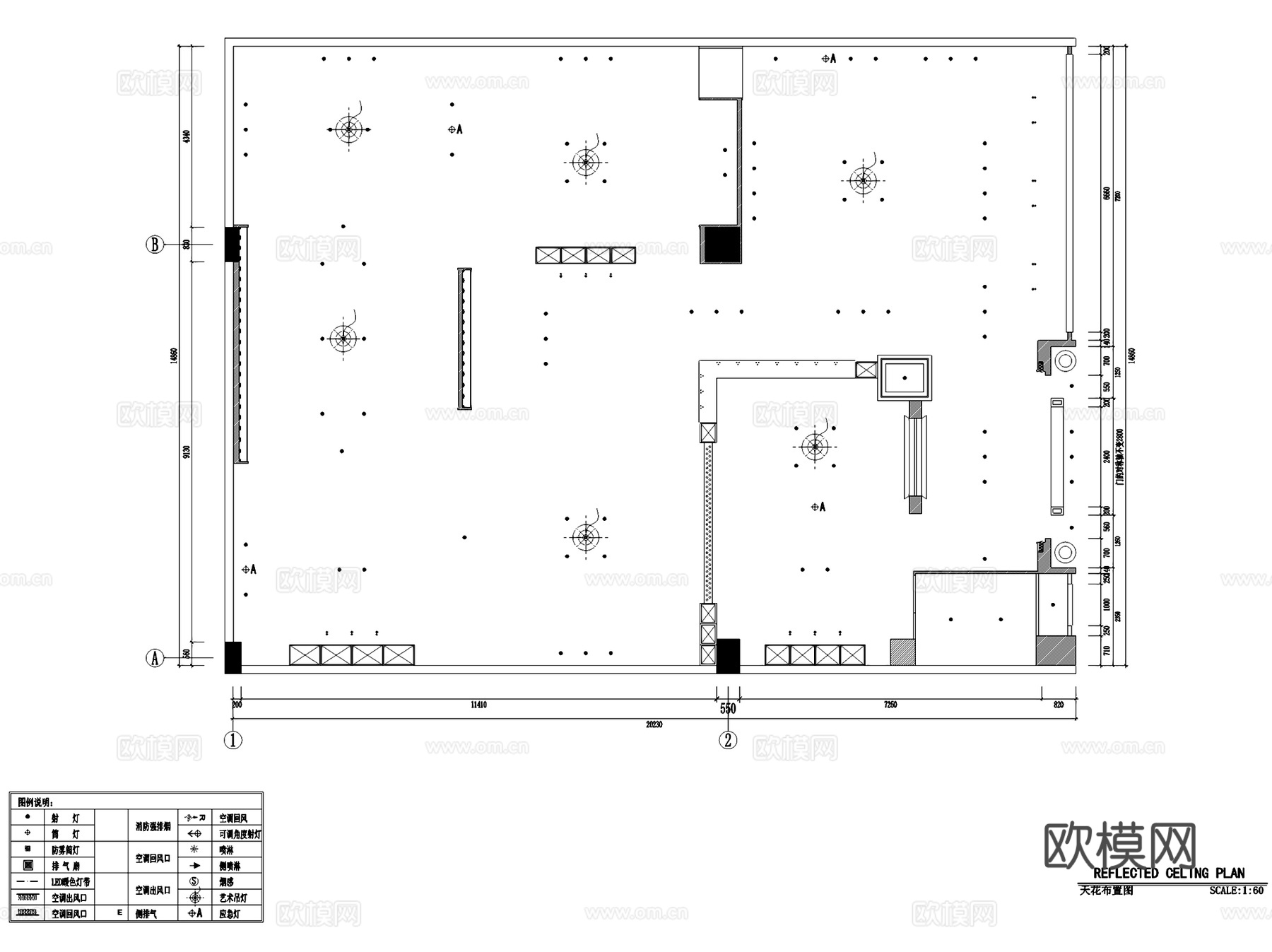 北京大家之家红木家具展厅室内工装CAD施工图cad施工图