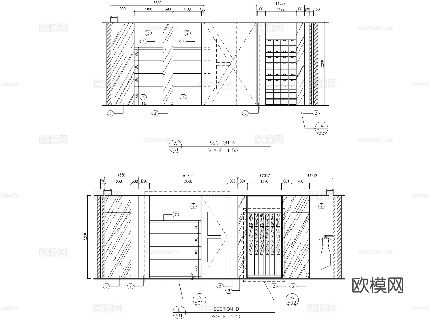 VERSACE范思哲意大利奢侈品牌服装店室内工装CAD施工图cad施工图