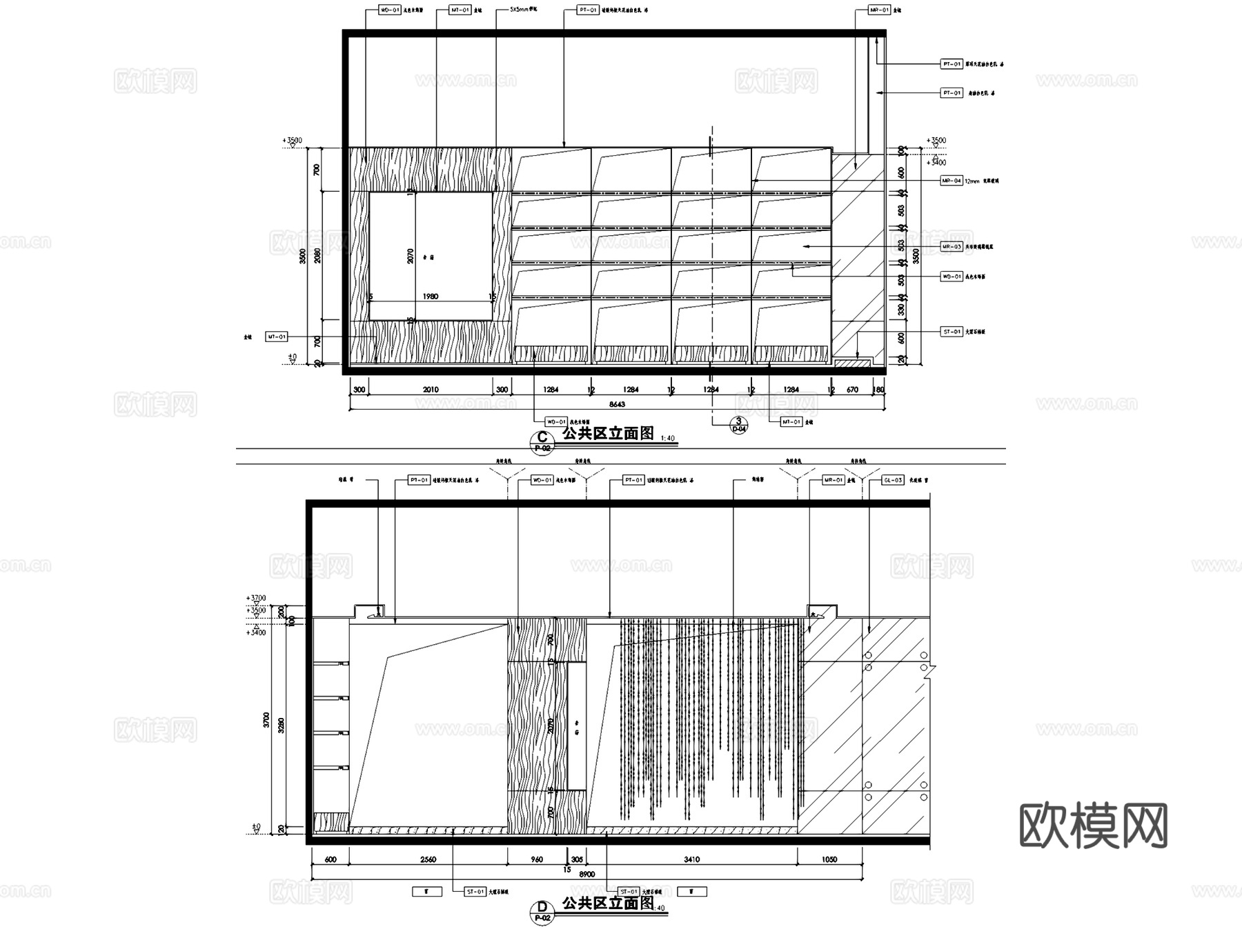 GUCCI古驰意大利奢侈品牌服装店室内工装CAD施工图整套cad施工图
