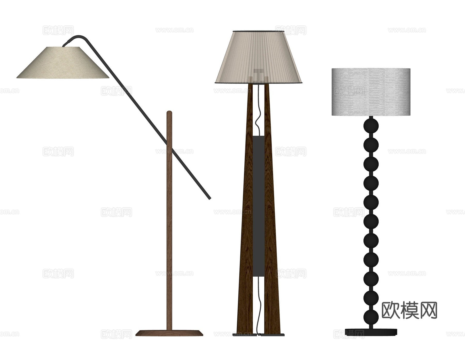 现代落地灯su模型