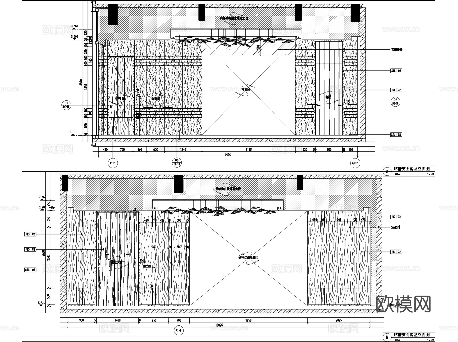 万科御河硅谷A样板间三层别墅室内家装CAD施工图整套cad施工图