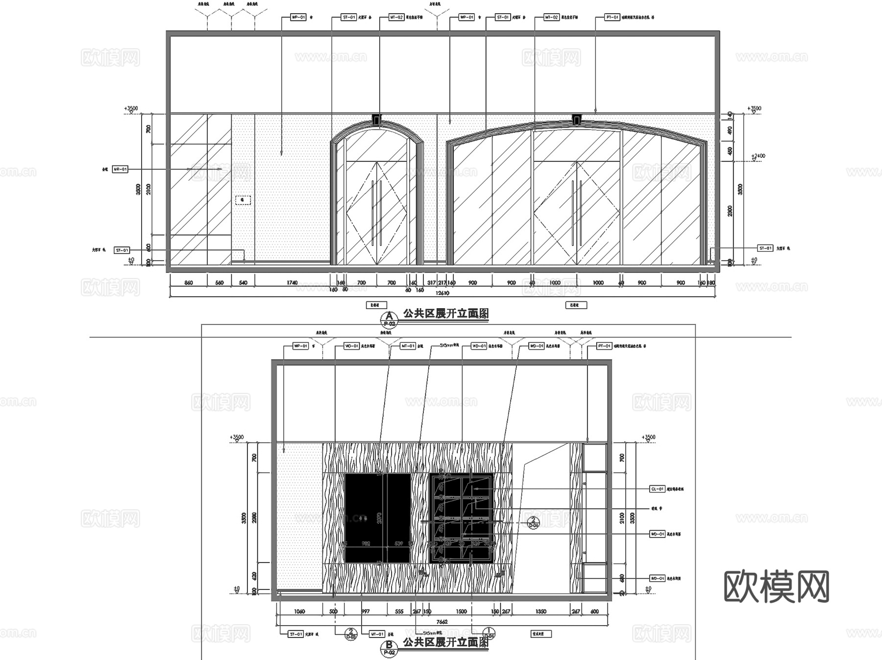 GUCCI古驰意大利奢侈品牌服装店室内工装CAD施工图整套cad施工图