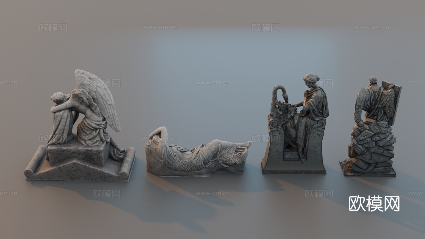雕像 石像 欧式复古雕像 神话雕像 人物雕像su模型