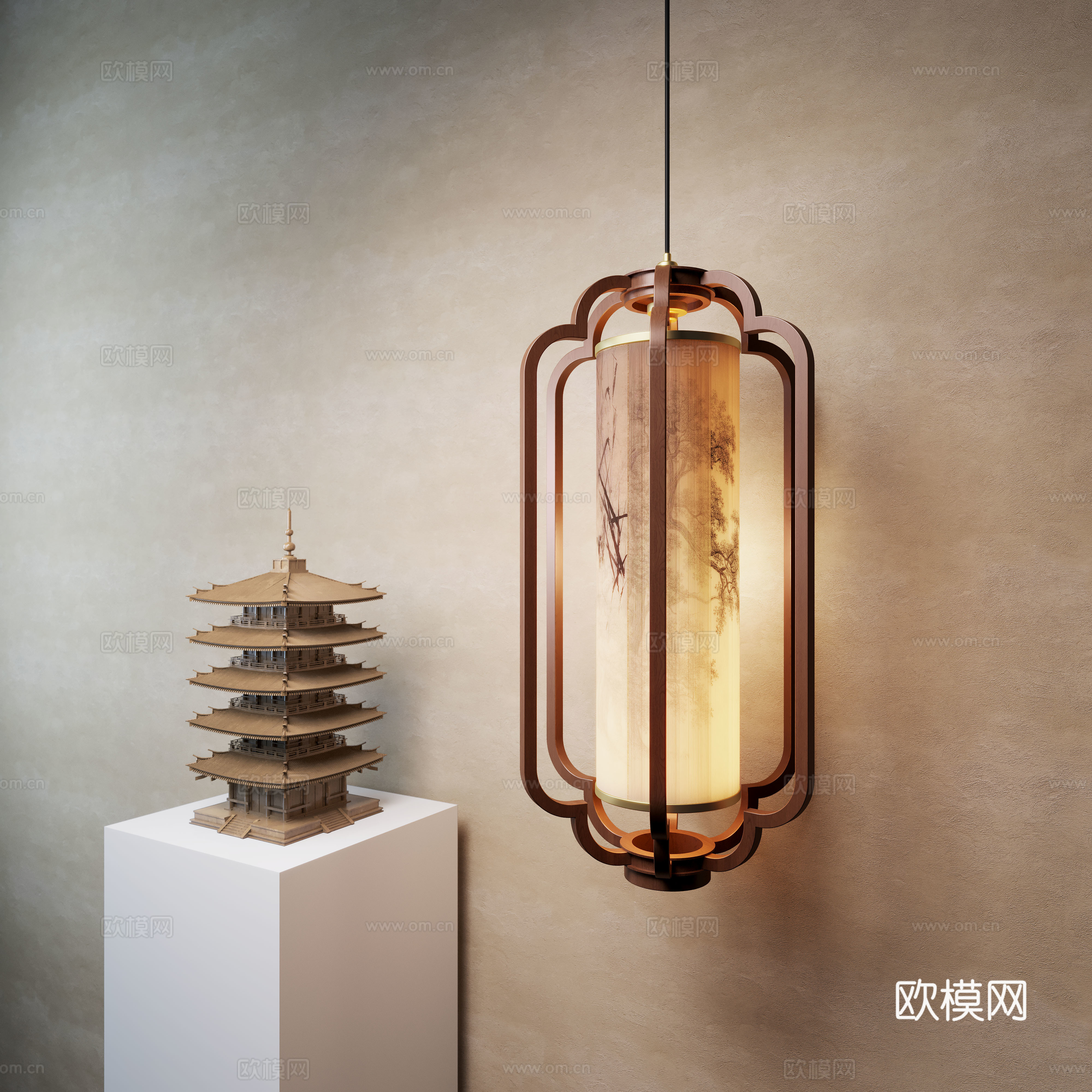 宋式吊灯 吊灯 装饰吊灯  小吊灯  艺术吊灯su模型