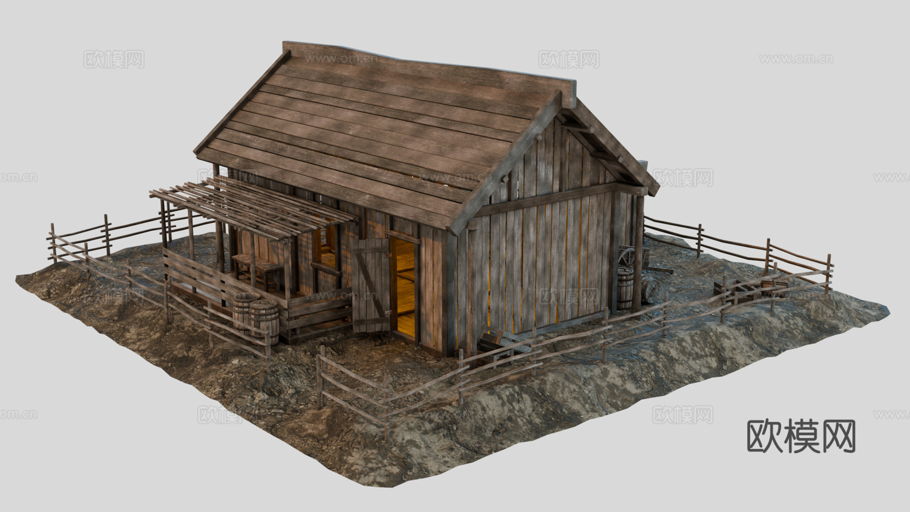 茅草屋 竹屋 木屋 树屋 部落房屋su模型