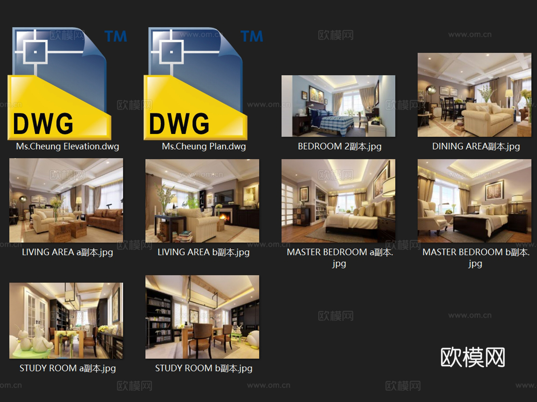 上海美式三层别墅私宅室内家装CAD施工图cad施工图