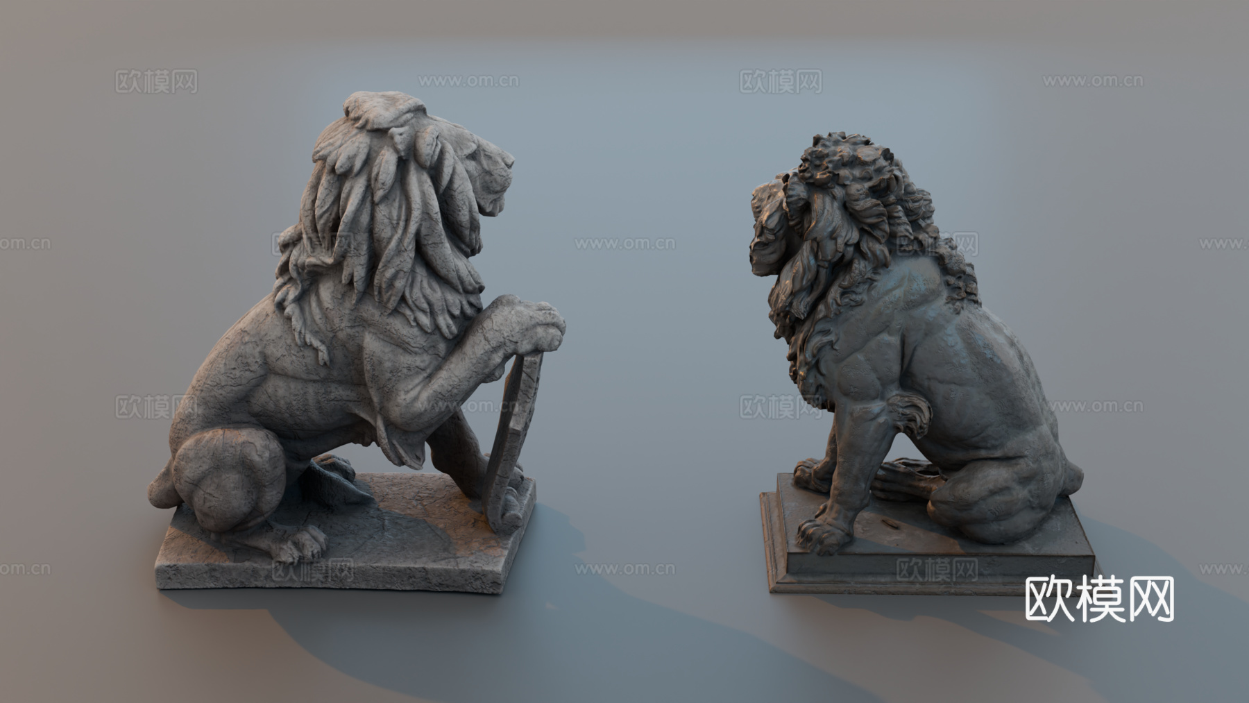 雕像 石像 欧式复古雕像 神话雕像 动物雕像su模型