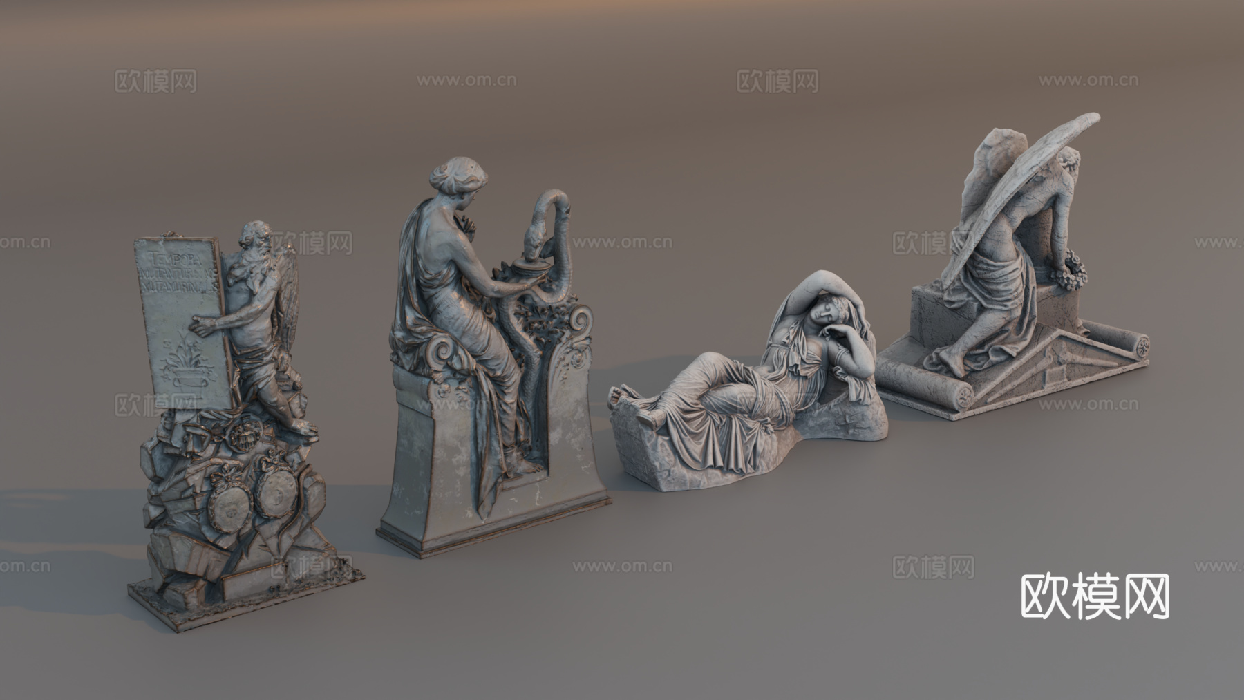雕像 石像 欧式复古雕像 神话雕像 人物雕像su模型