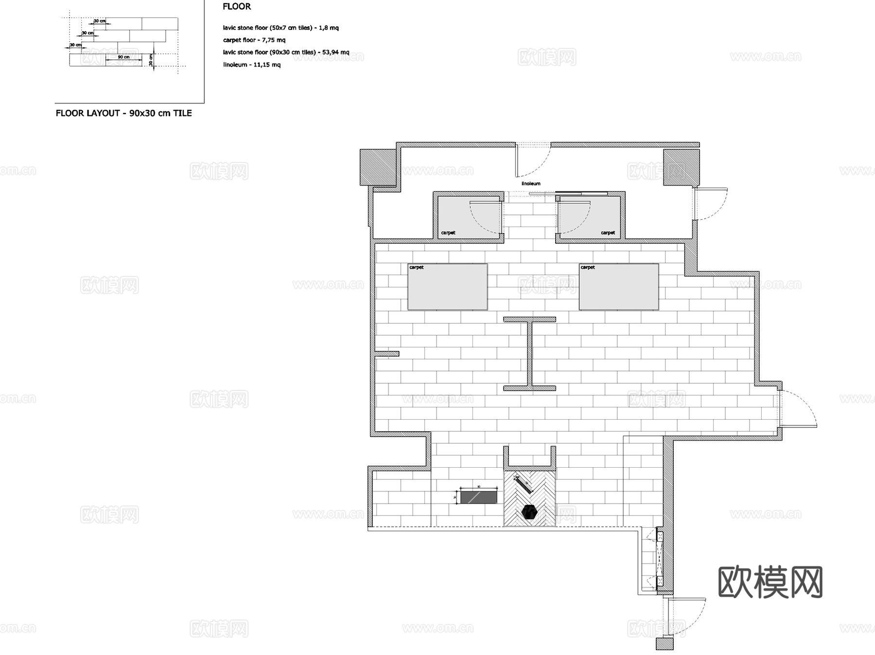 澳门新八佰伴百货PHILIPP PLEIN服装店室内工装cad施工图