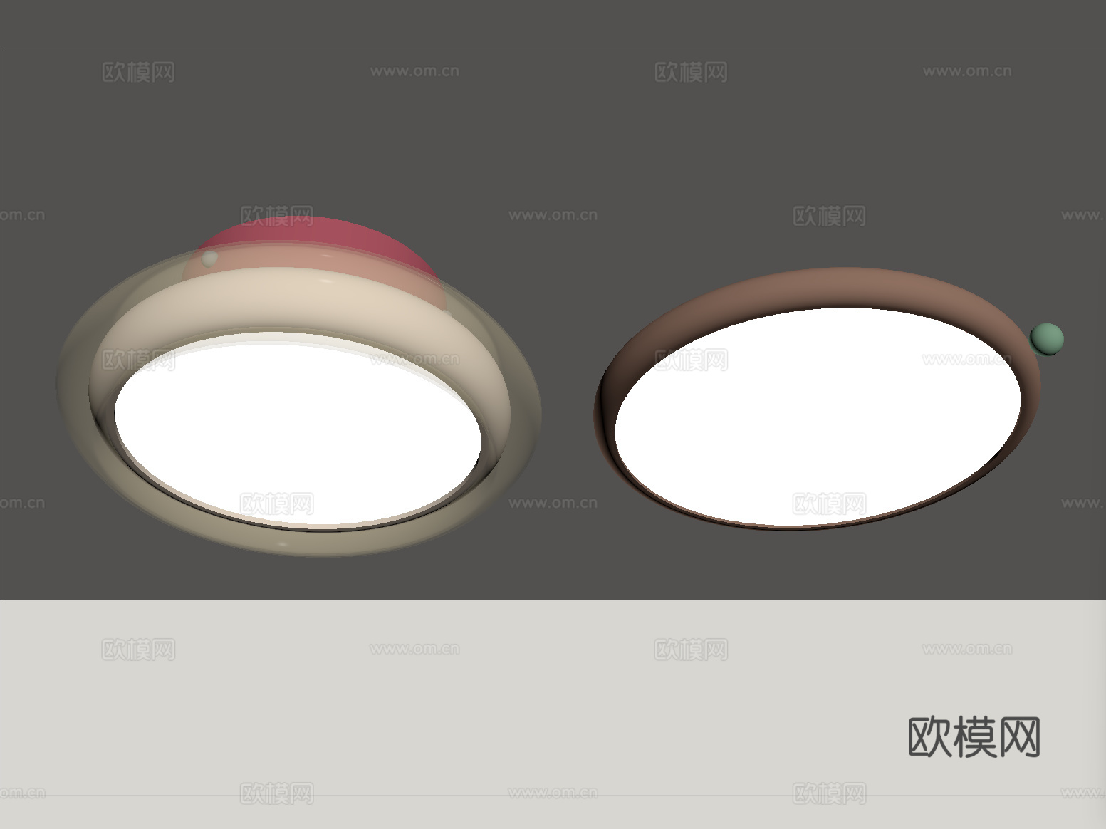 中古风吸顶灯 卧室吸顶灯su模型