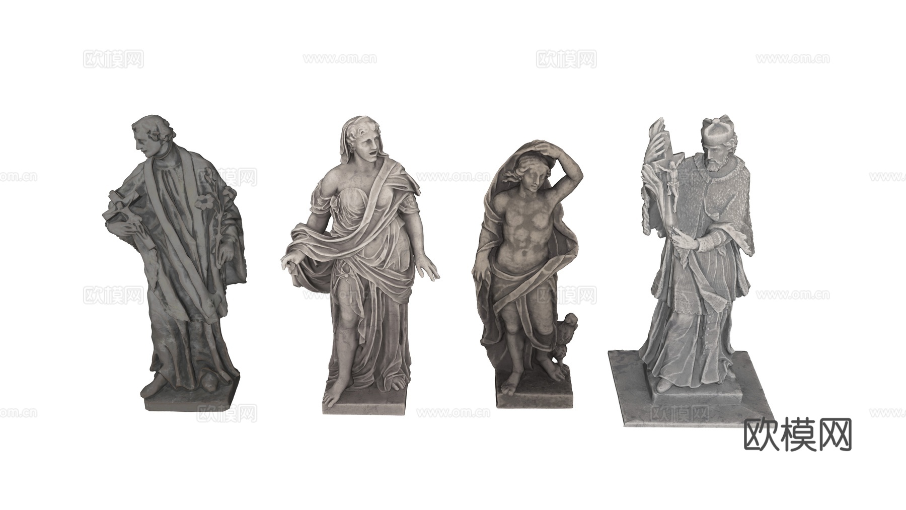 雕像 石像 欧式复古雕像 神话雕像 人物雕像su模型