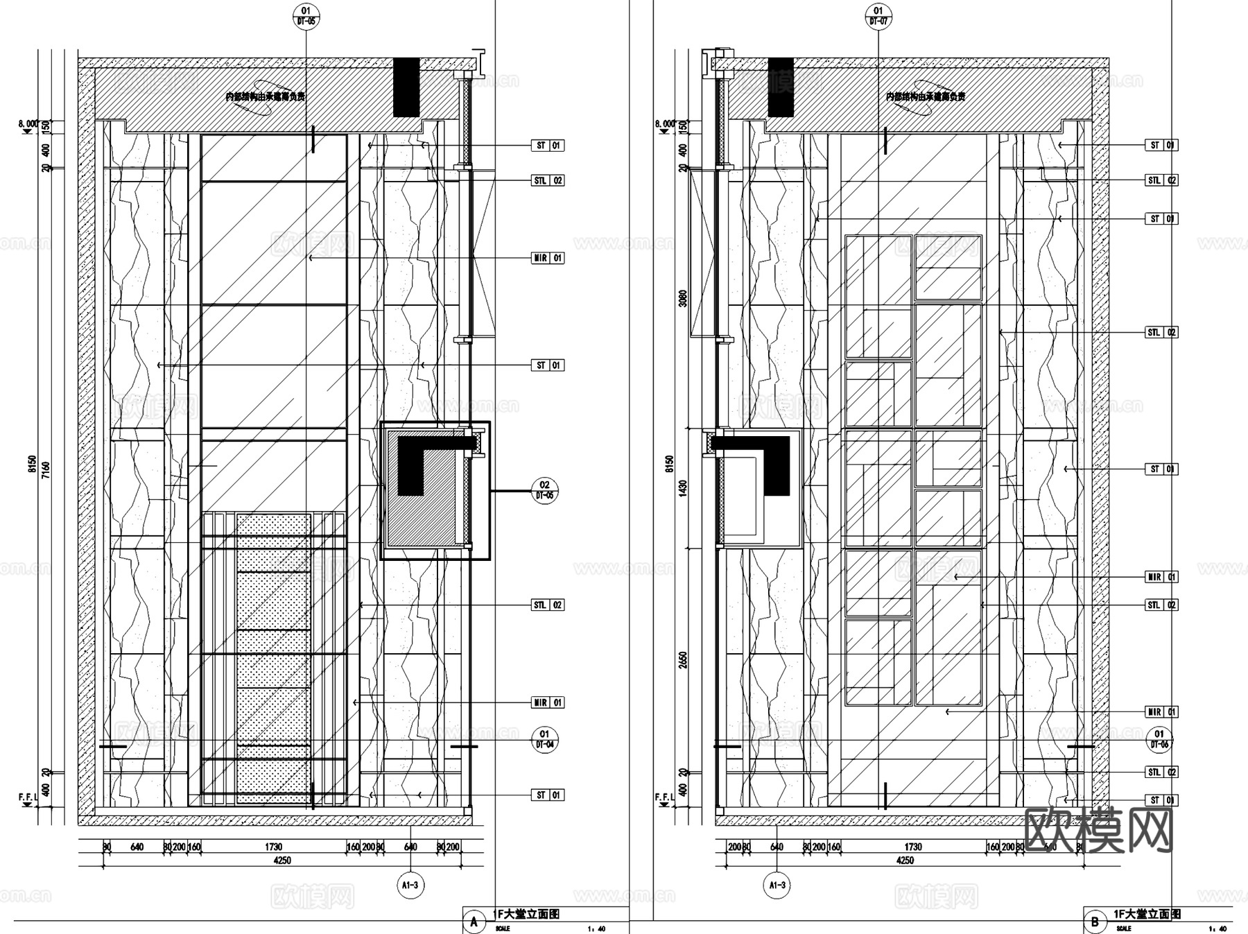 万科御河硅谷A样板间三层别墅室内家装CAD施工图整套cad施工图