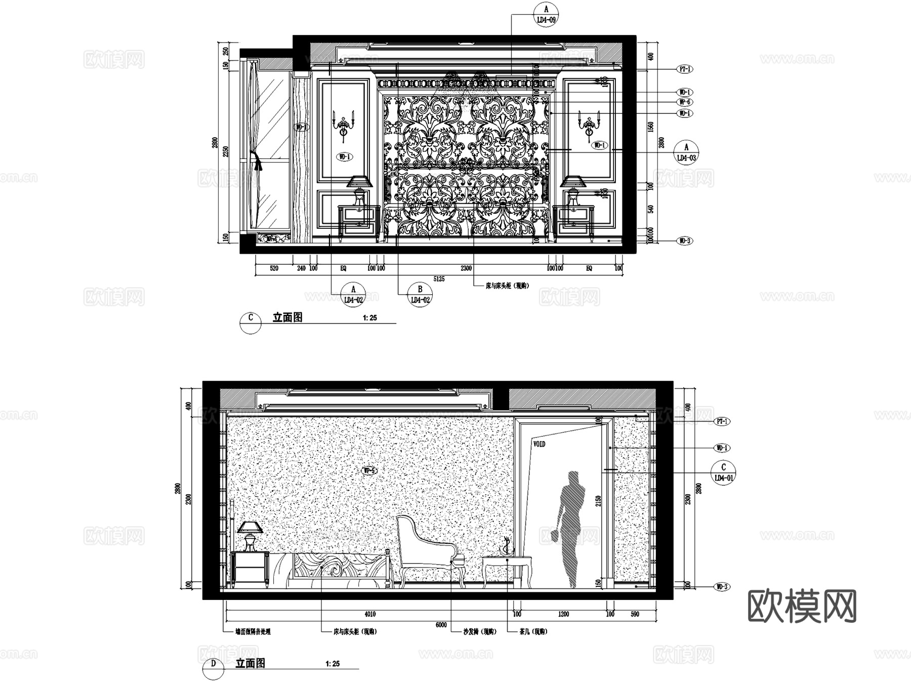 玉屏御景花园五层别墅室内家装CAD施工图整套cad施工图