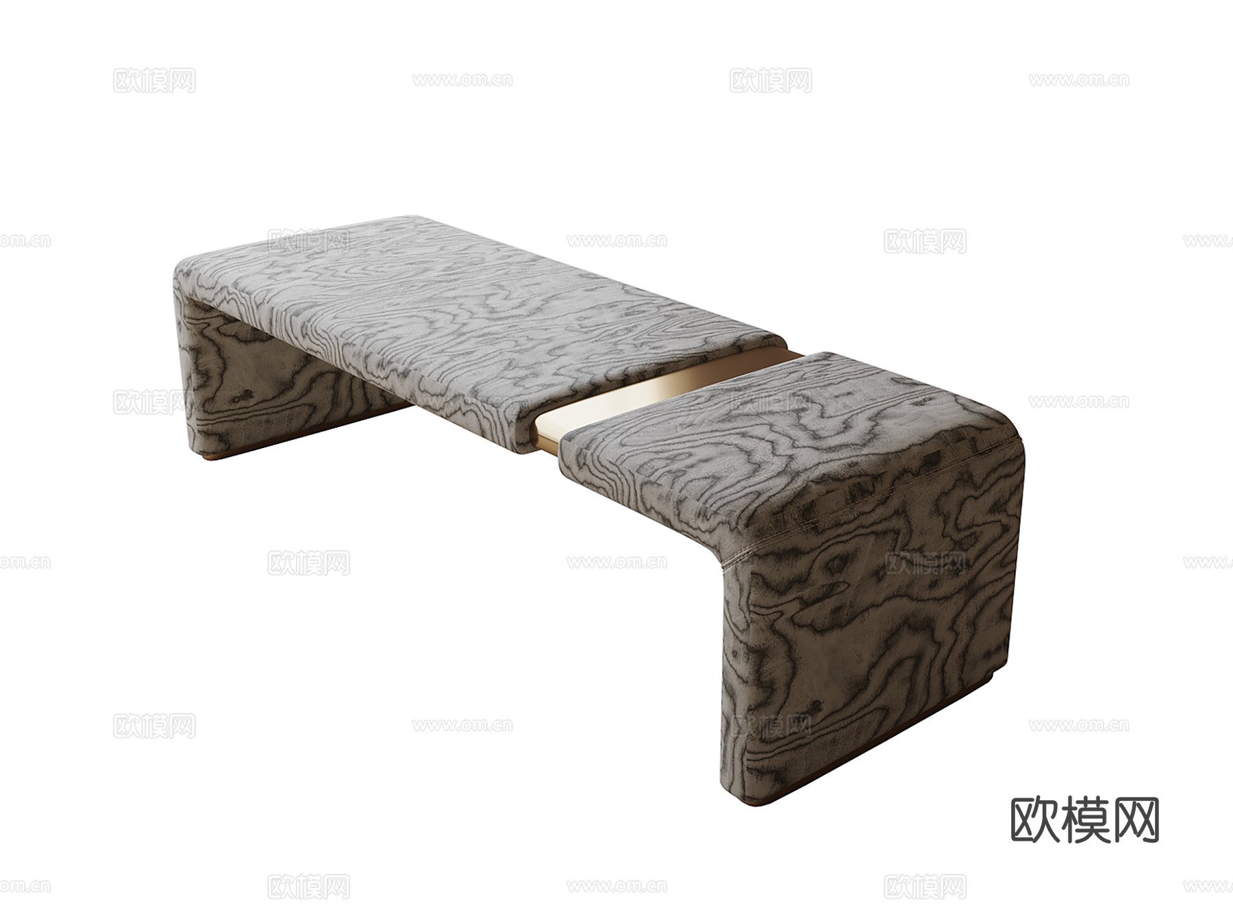 现代床尾凳 长凳su模型