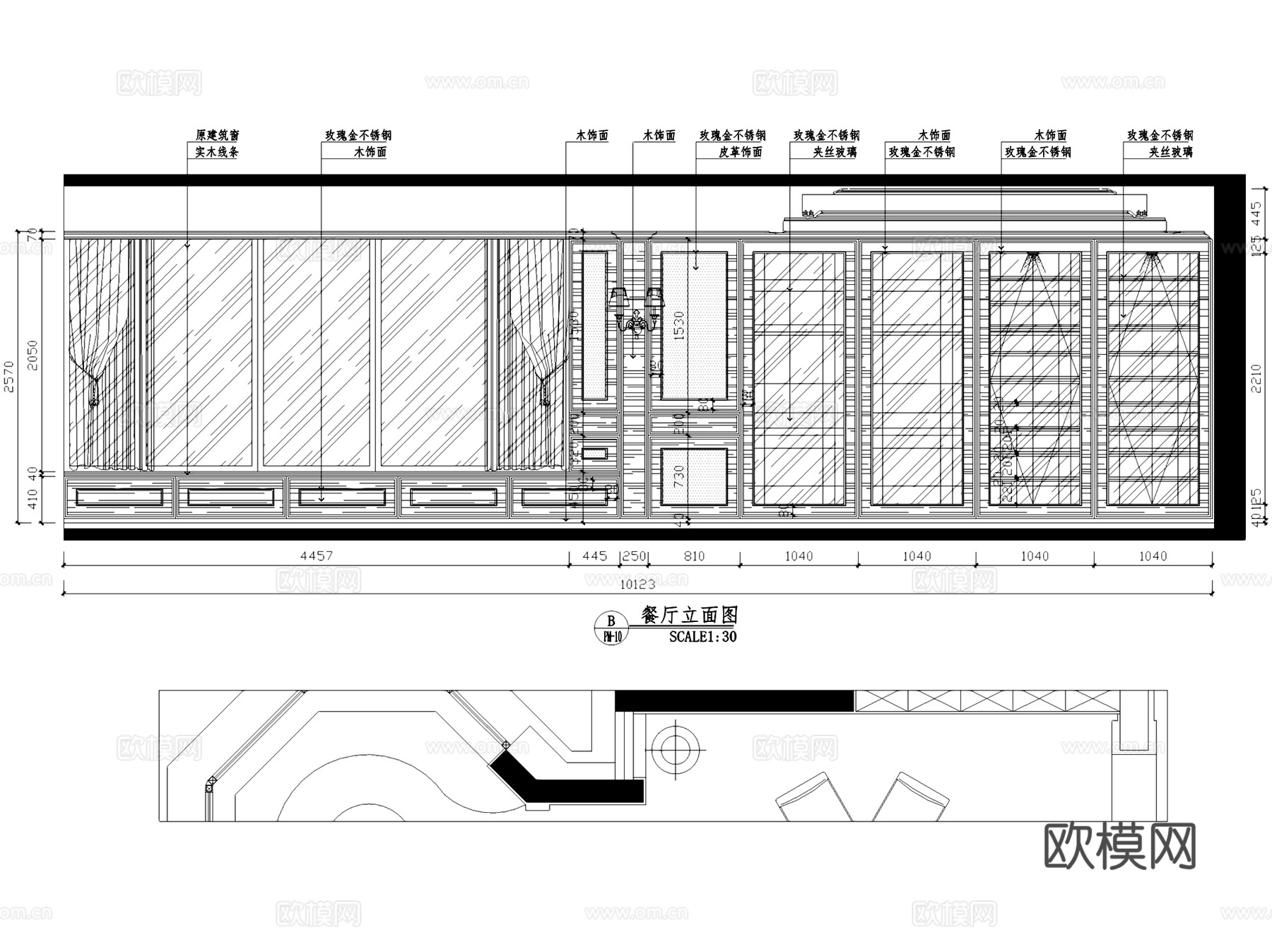 香蜜湖一号私宅雅居大平层室内家装CAD施工图整套cad施工图