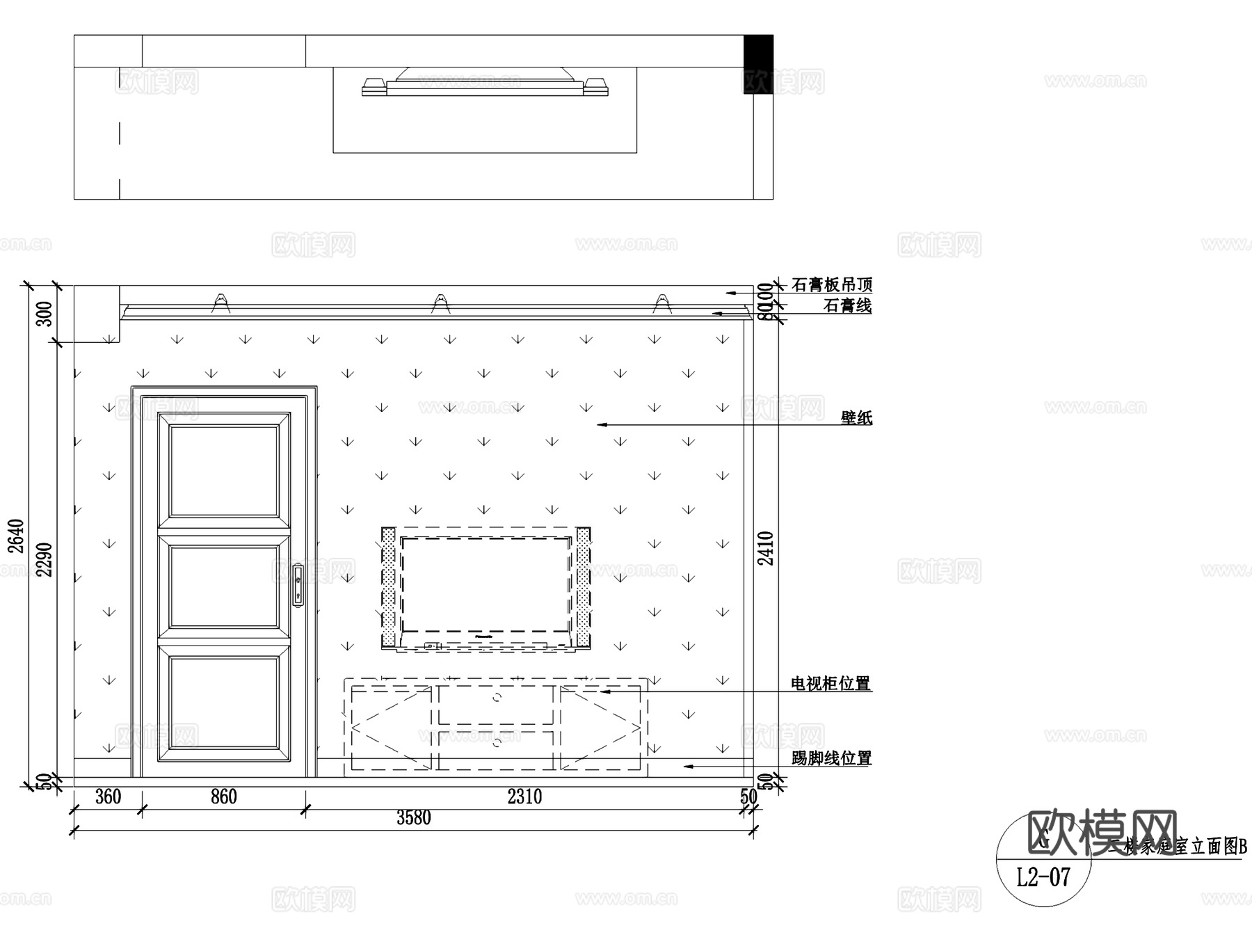 现代园墅美式二层别墅室内家装CAD施工图cad施工图