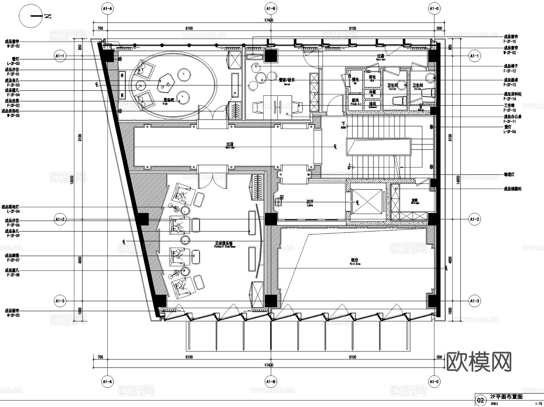 万科御河硅谷A样板间三层别墅室内家装CAD施工图整套cad施工图