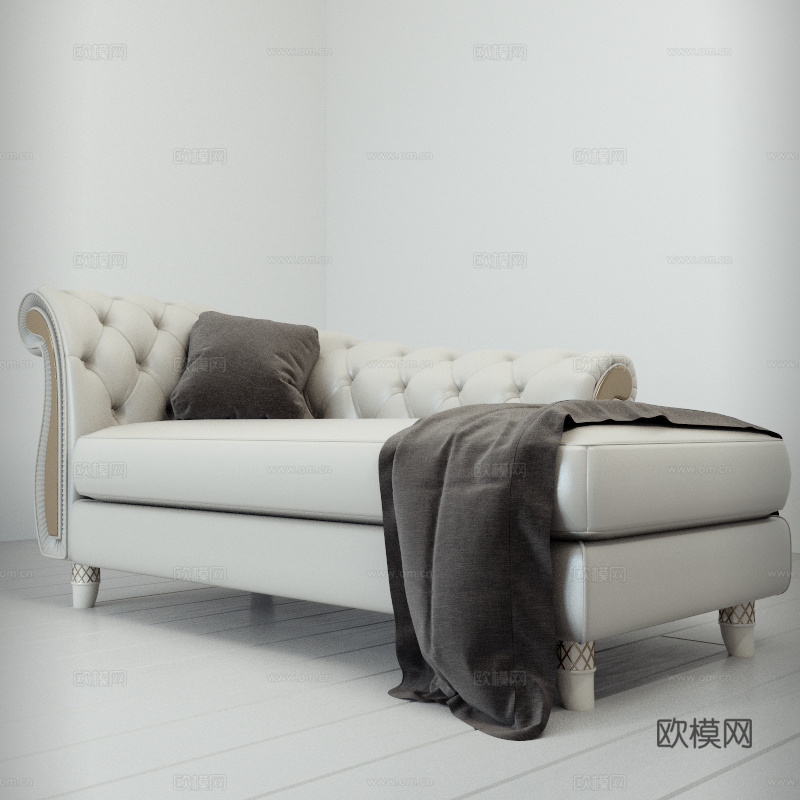 欧式贵妃椅 贵妃椅3d模型下载（渲染图2）