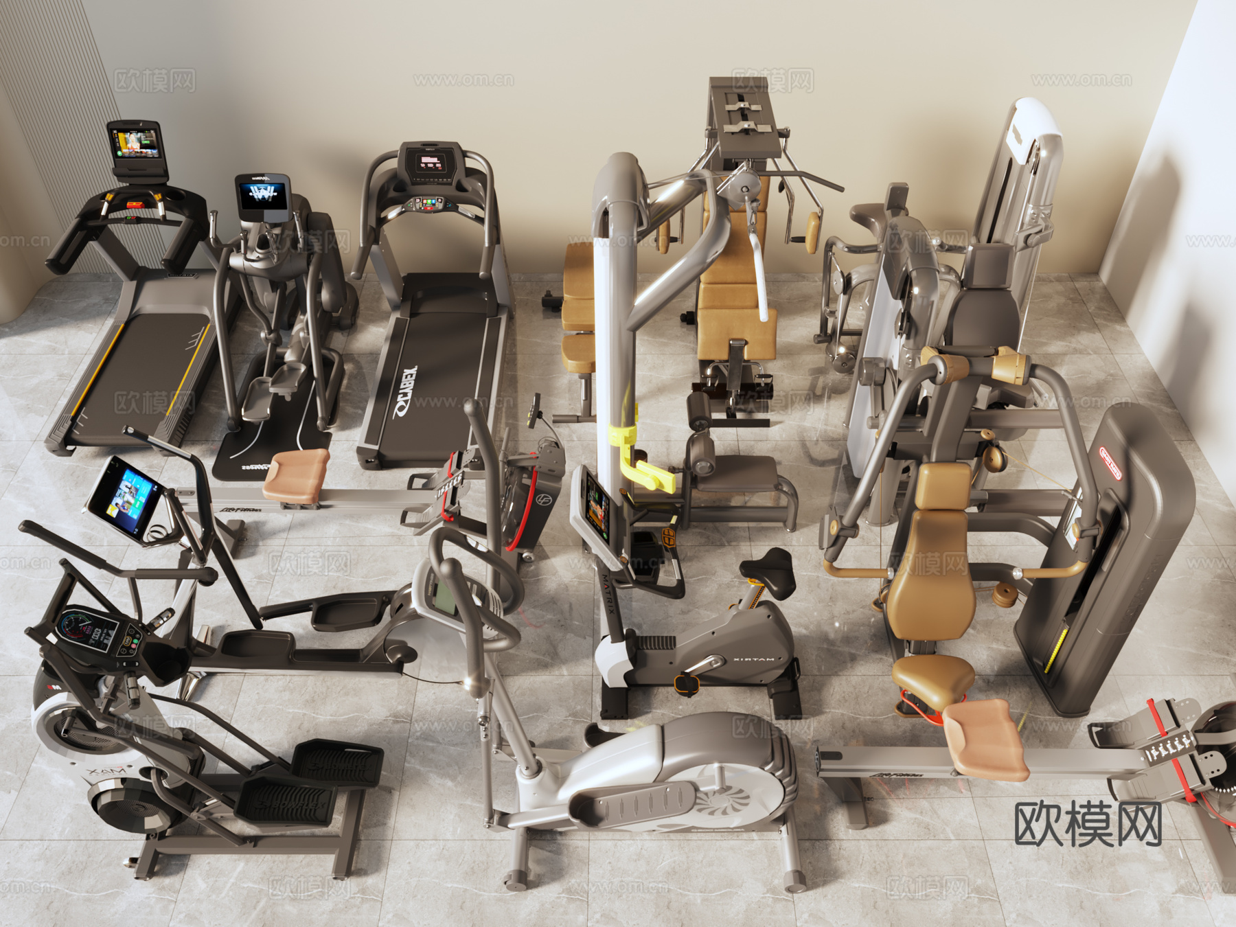 健身器材3d模型下载