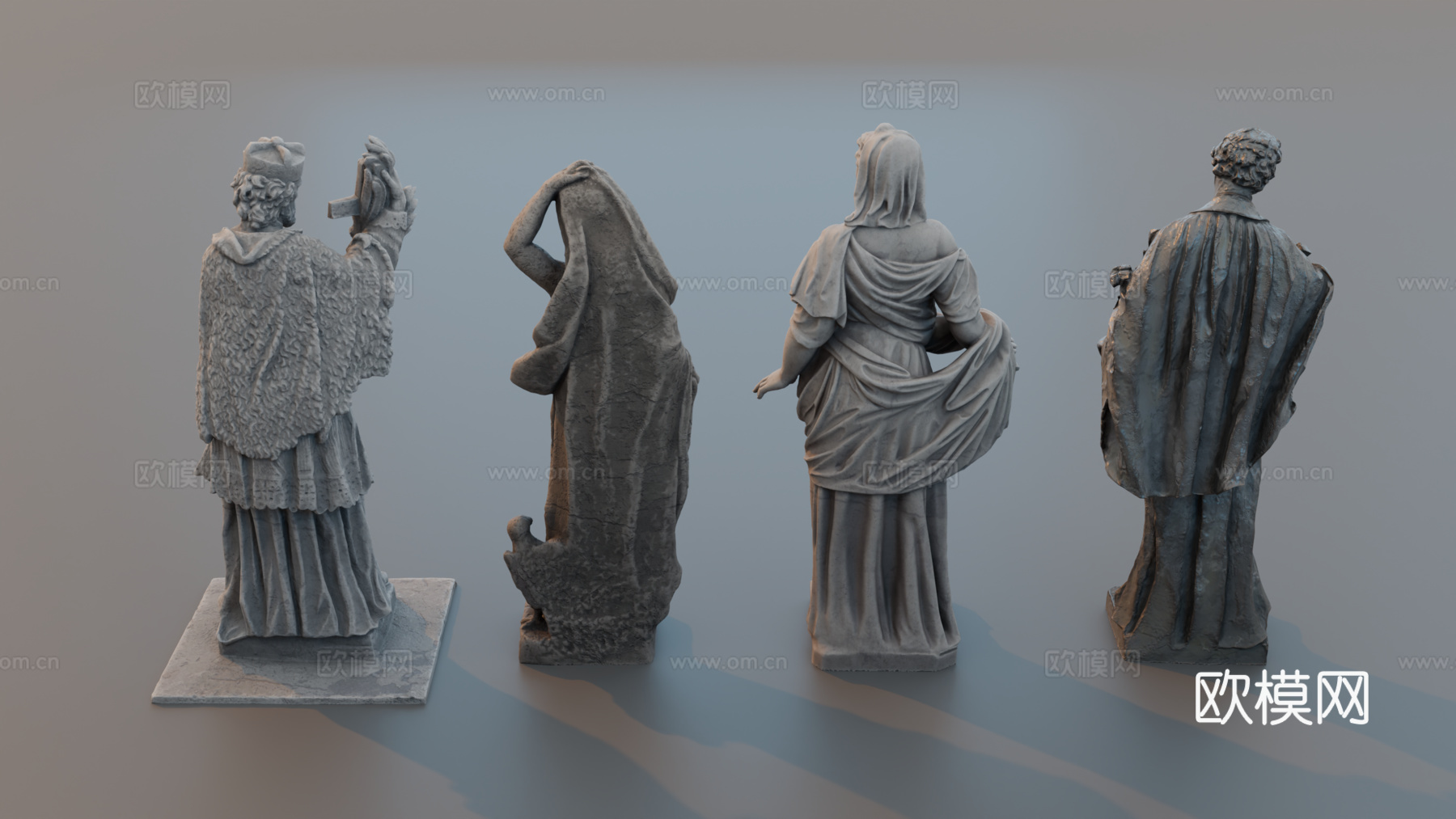 雕像 石像 欧式复古雕像 神话雕像 人物雕像su模型