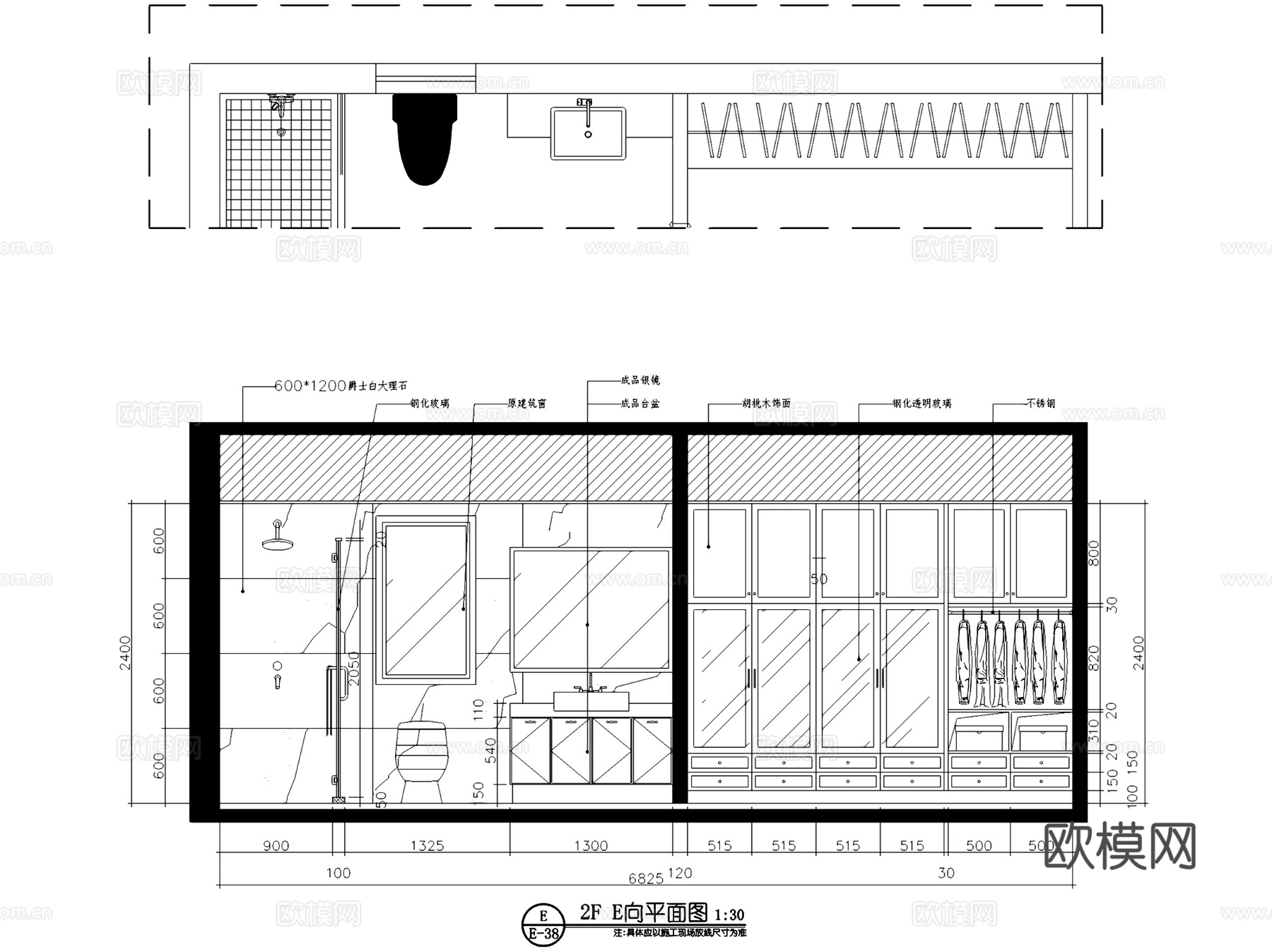 欧式三层别墅私宅室内家装CAD施工图cad施工图