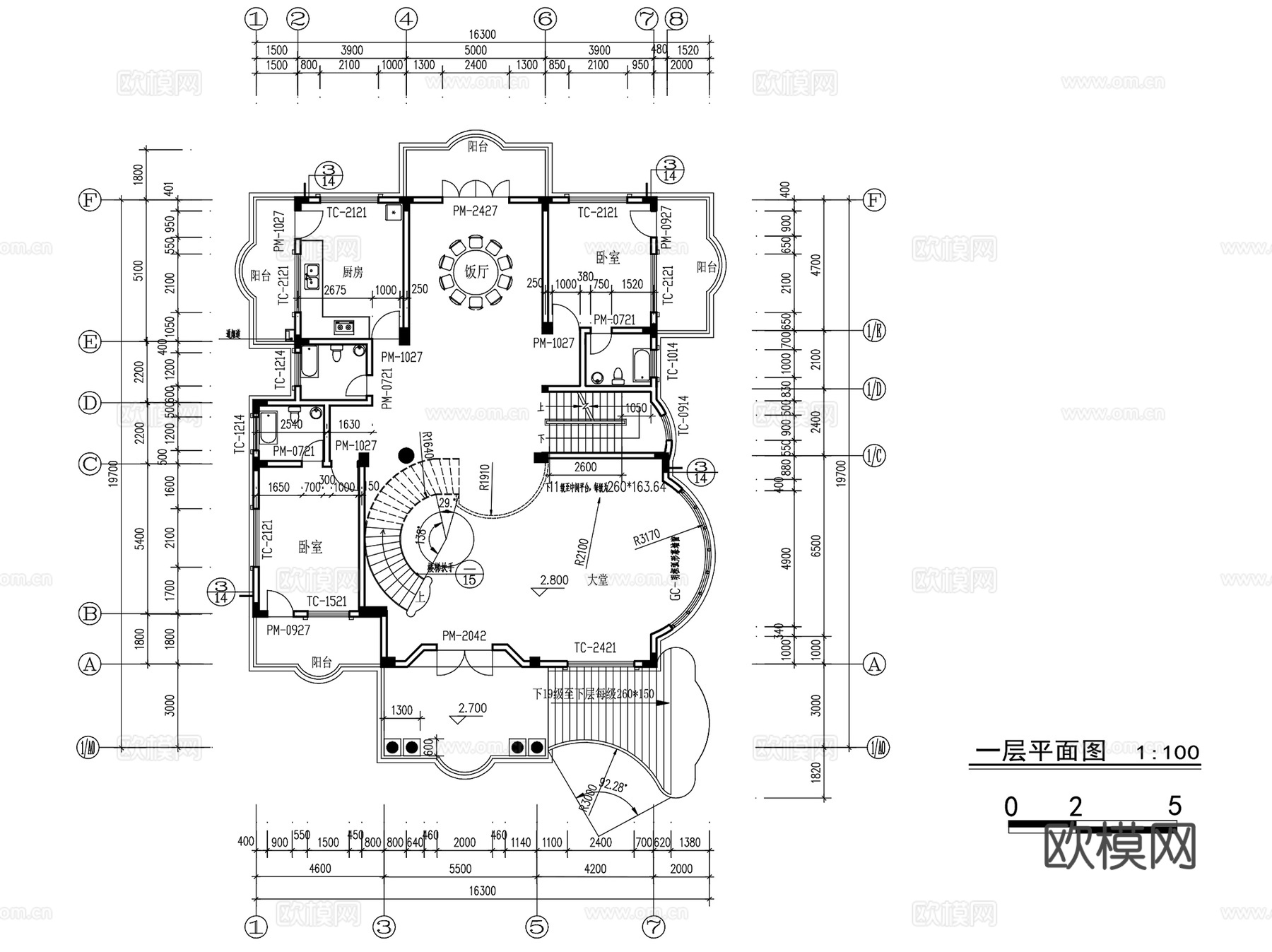 乡村多层自建房农村别墅建筑CAD施工图集 25套cad施工图