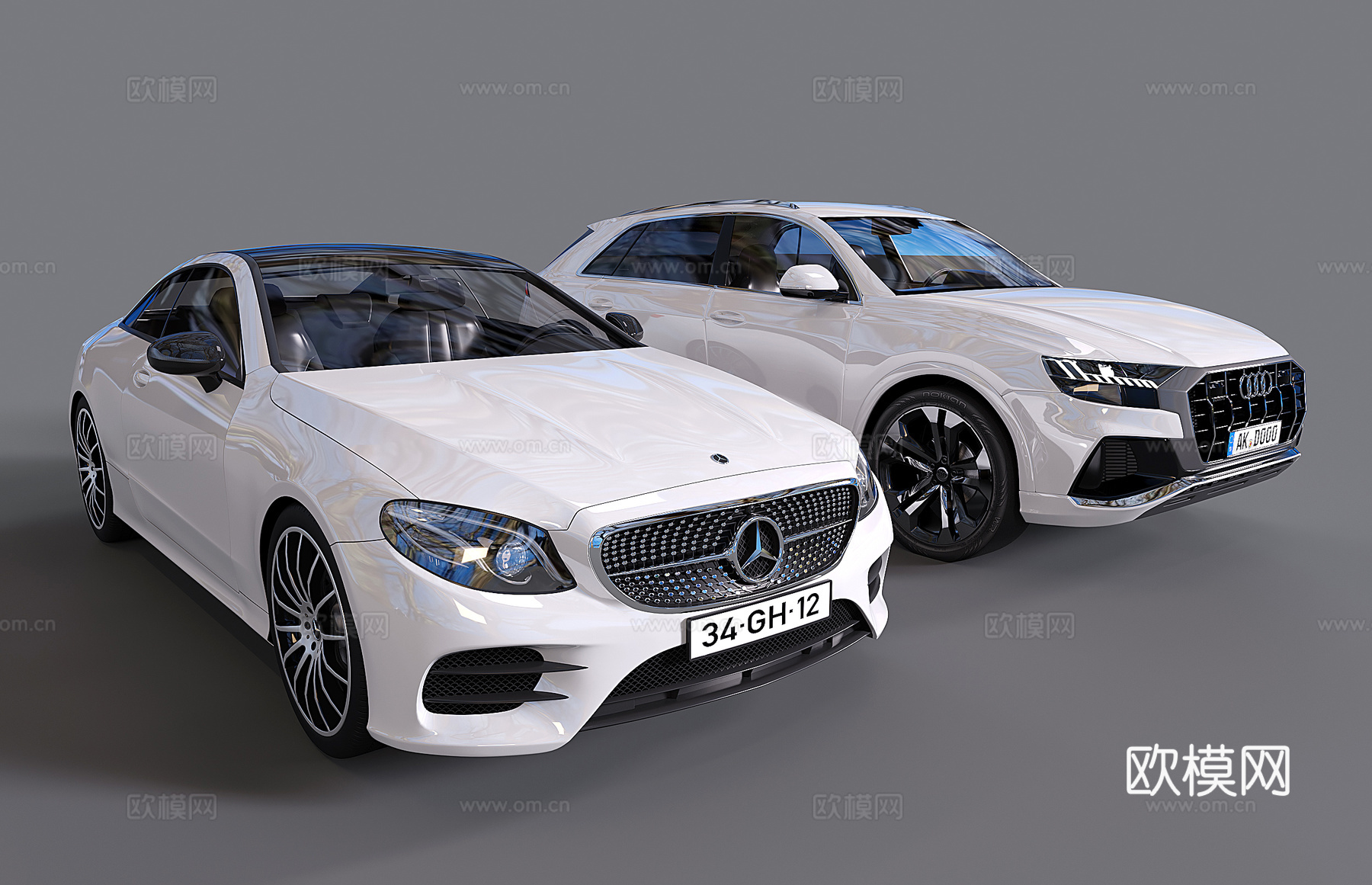 现代汽车 奔驰轿车 奥迪越野车 SUVsu模型