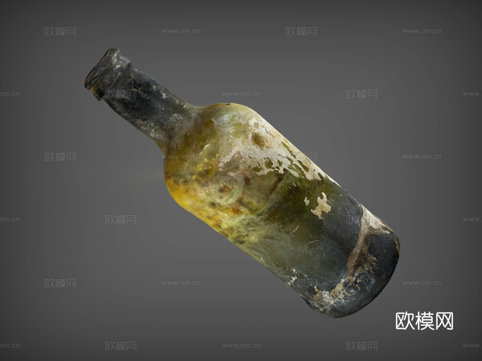 酒瓶  玻璃瓶  绿瓶子  啤酒瓶子3d模型下载