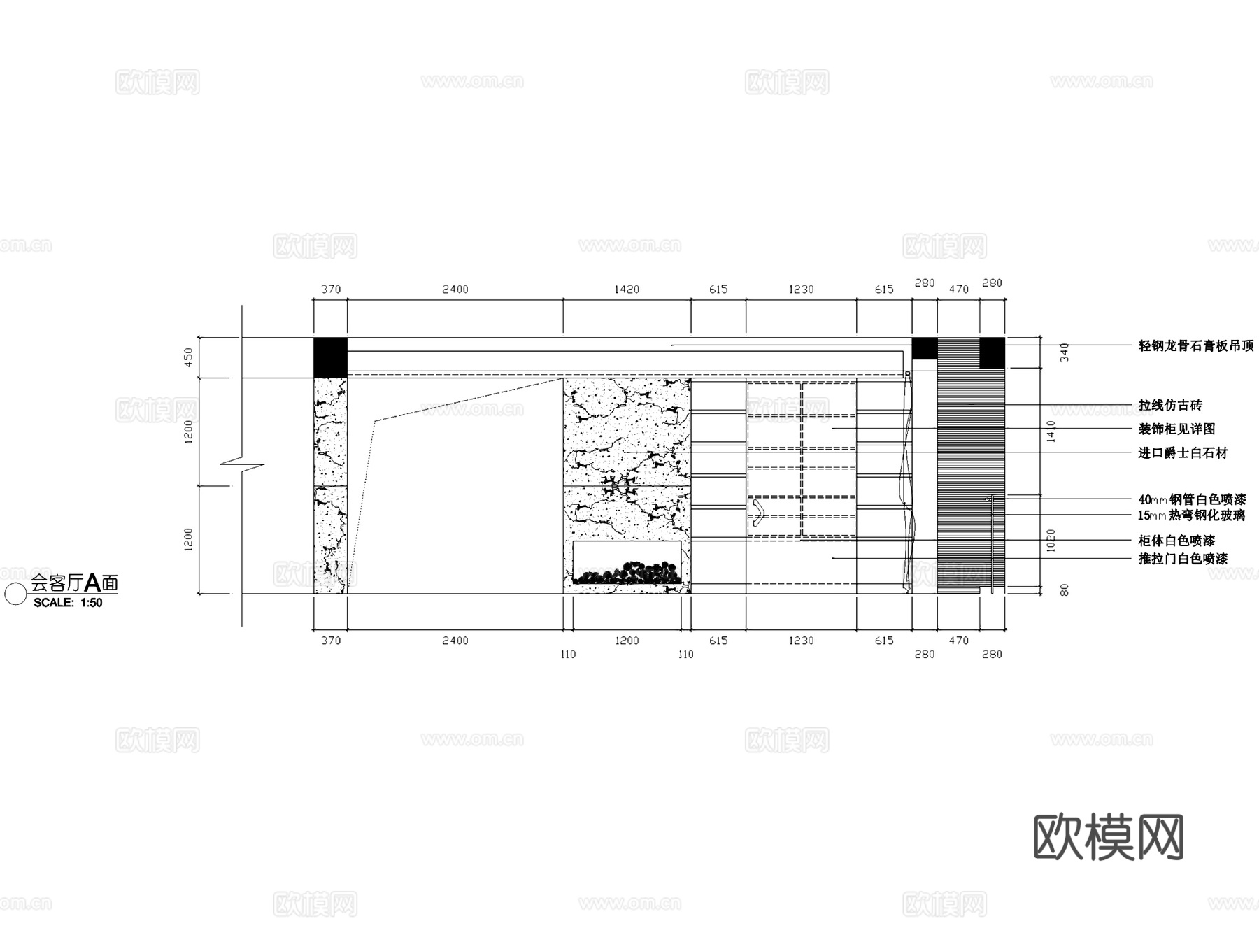 现代二层跃层室内家装CAD施工图cad施工图